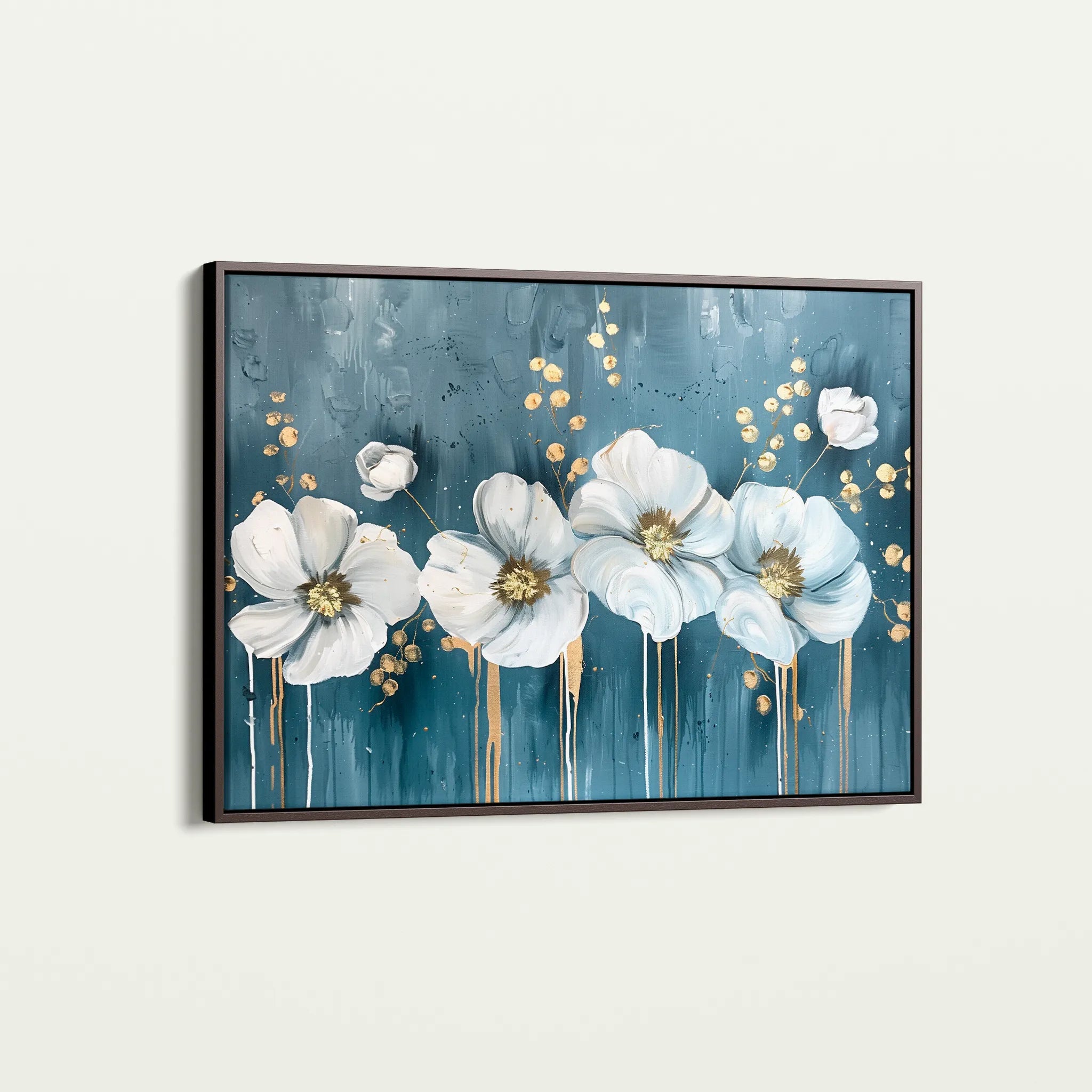 Floral 071 Canvas Art 60 x 40 cm / Black