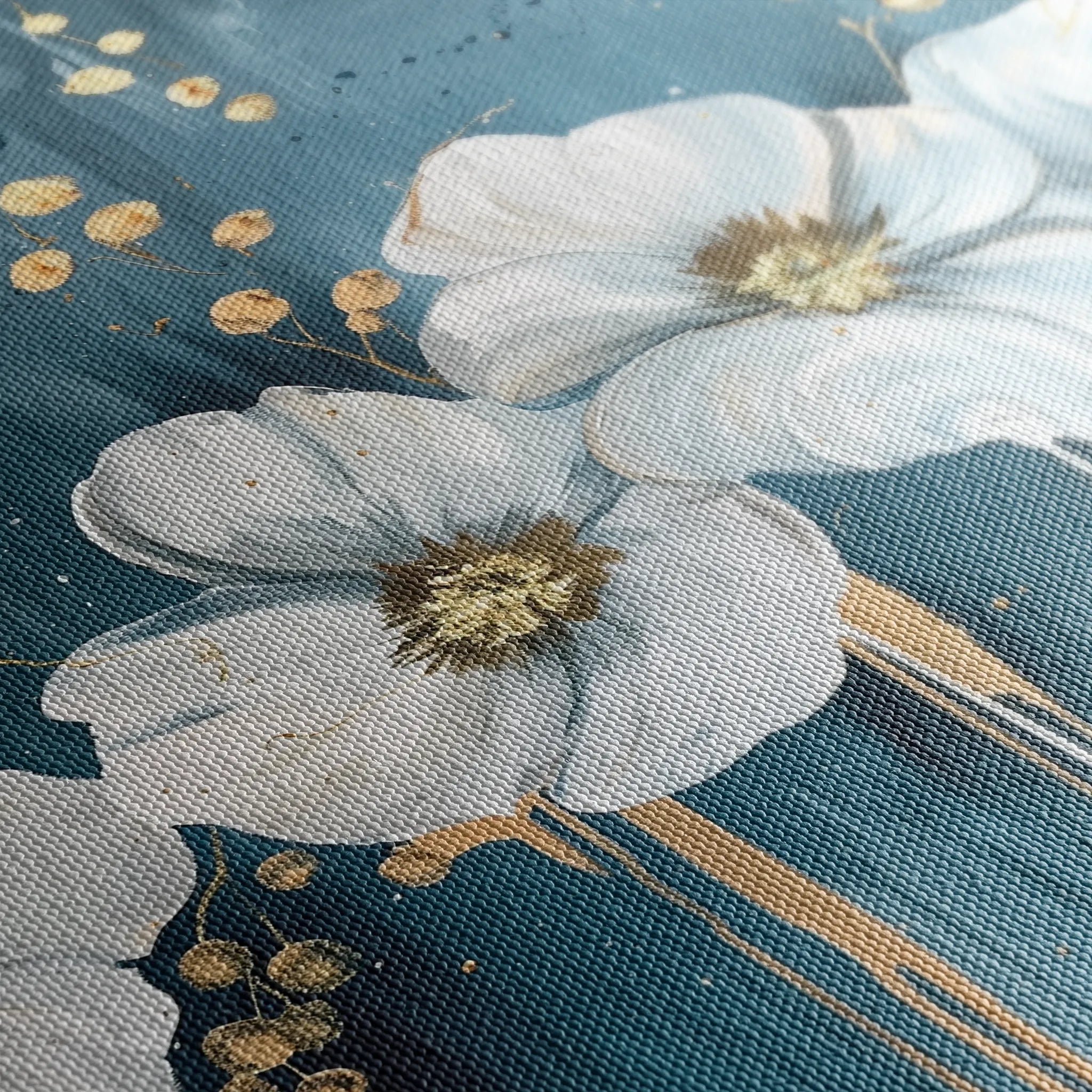 Floral 071 Canvas Art 60 x 40 cm / Black