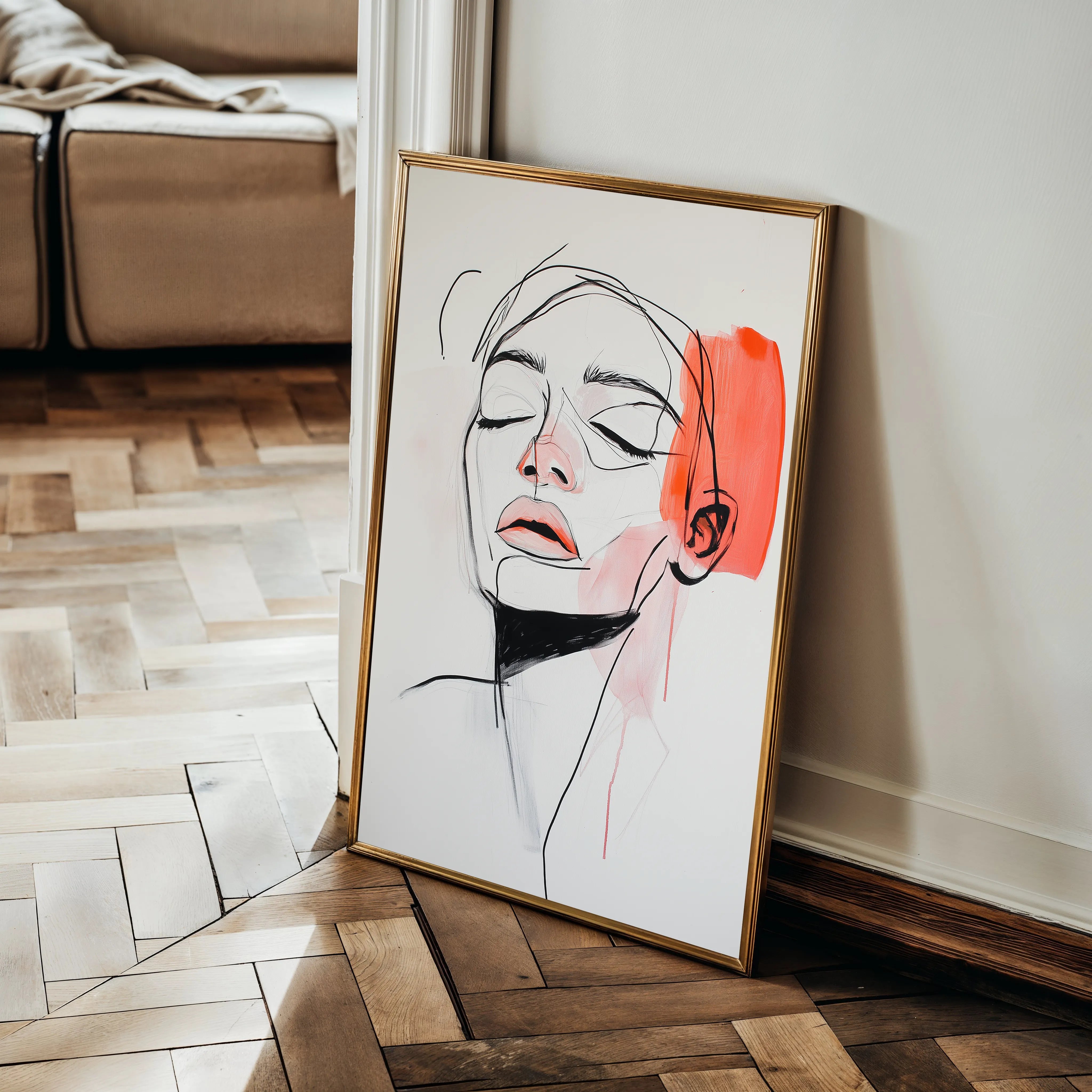 Portrait 071 Canvas Art 60 x 40 cm / Black