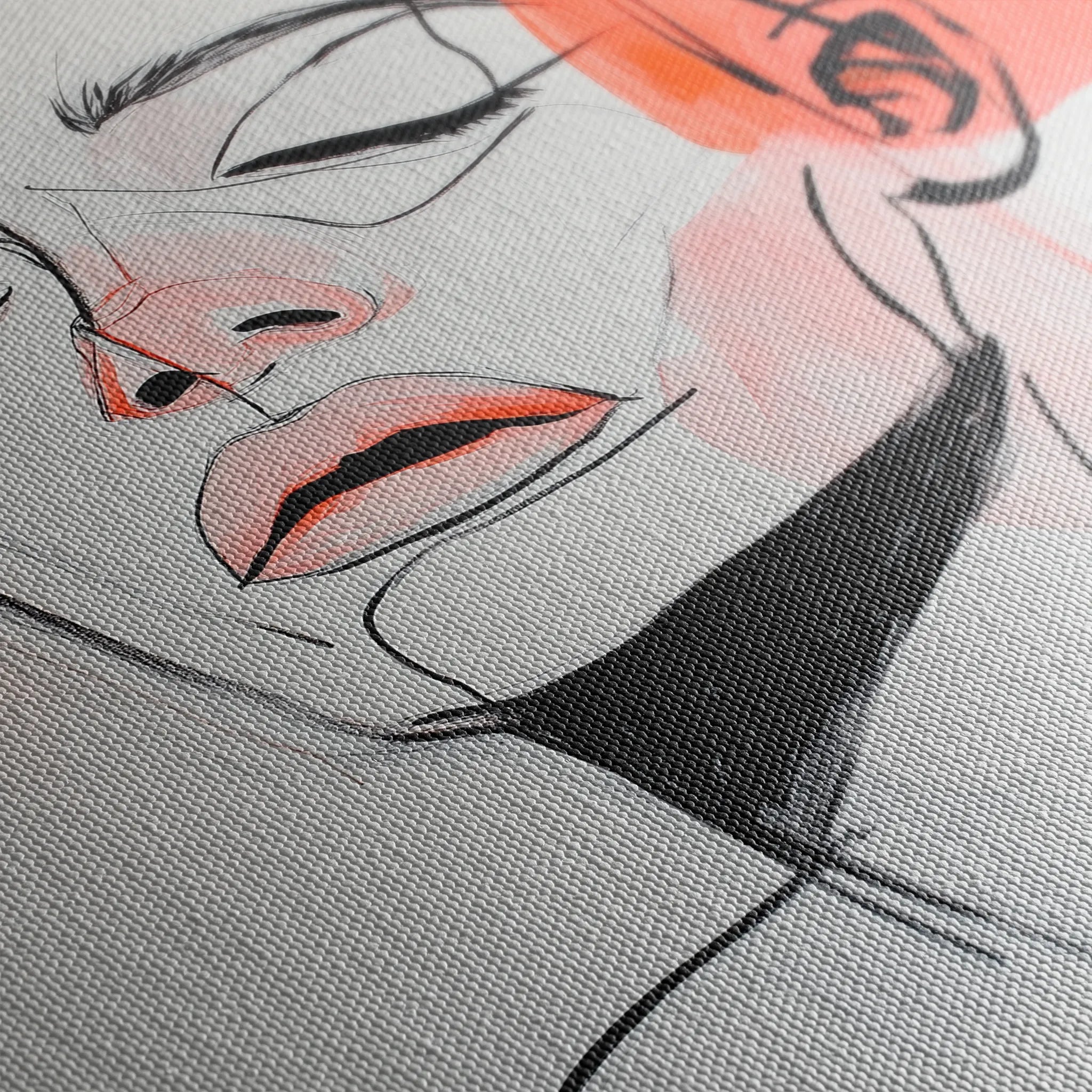 Portrait 071 Canvas Art 60 x 40 cm / Black