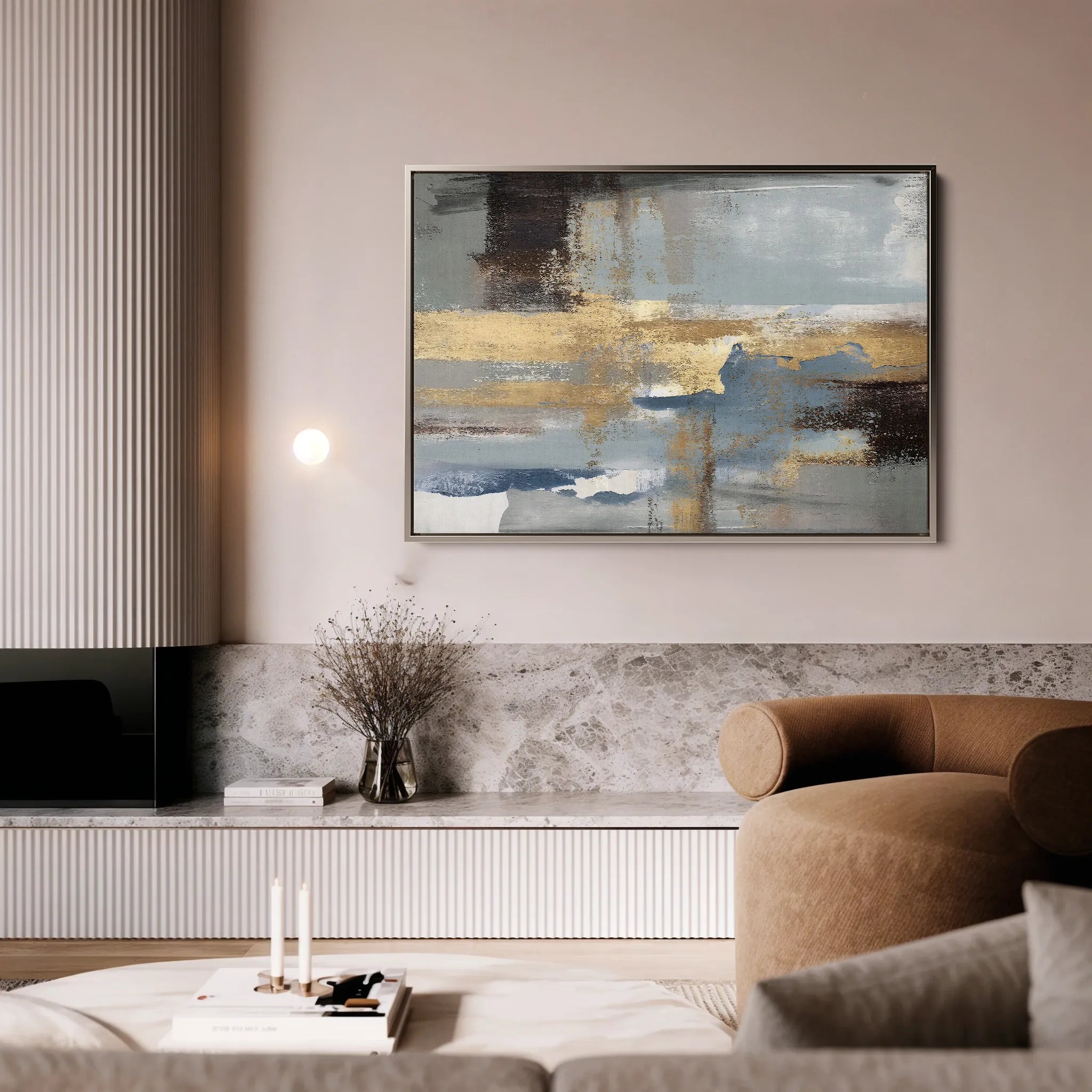 Abstract 072 Canvas Art 60 x 40 cm / Black