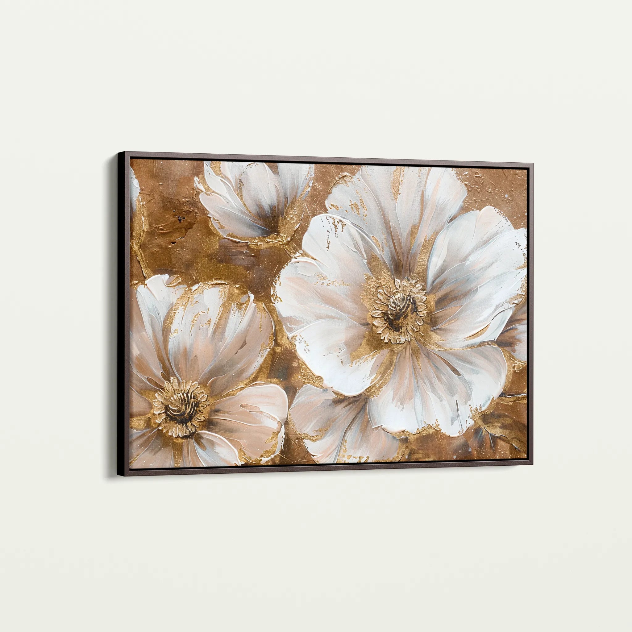 Floral 072 Canvas Art 60 x 40 cm / Black