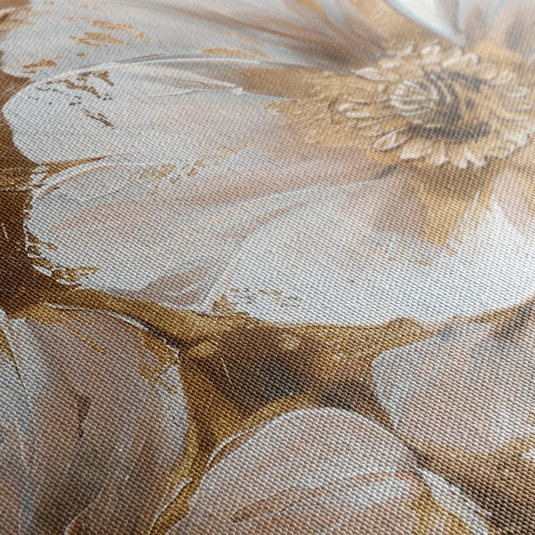 Floral 072 Canvas Art 60 x 40 cm / Black