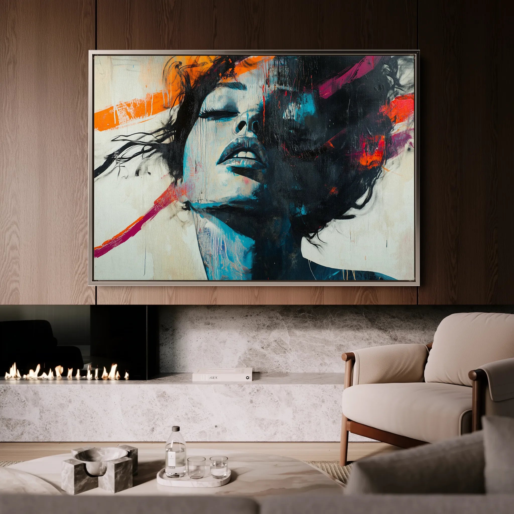Portrait 072 Canvas Art 60 x 40 cm / Black