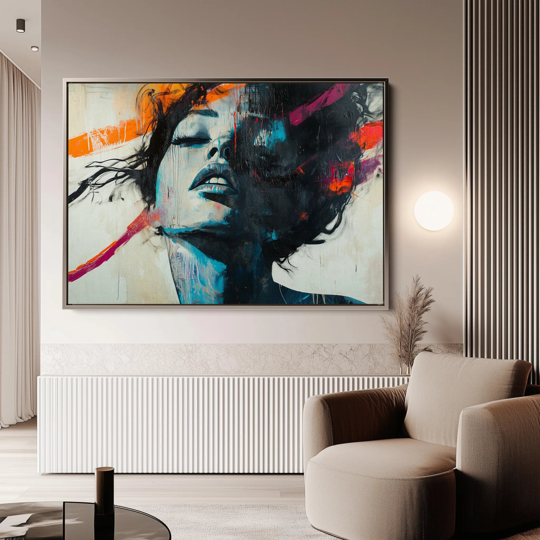 Portrait 072 Canvas Art 60 x 40 cm / Black