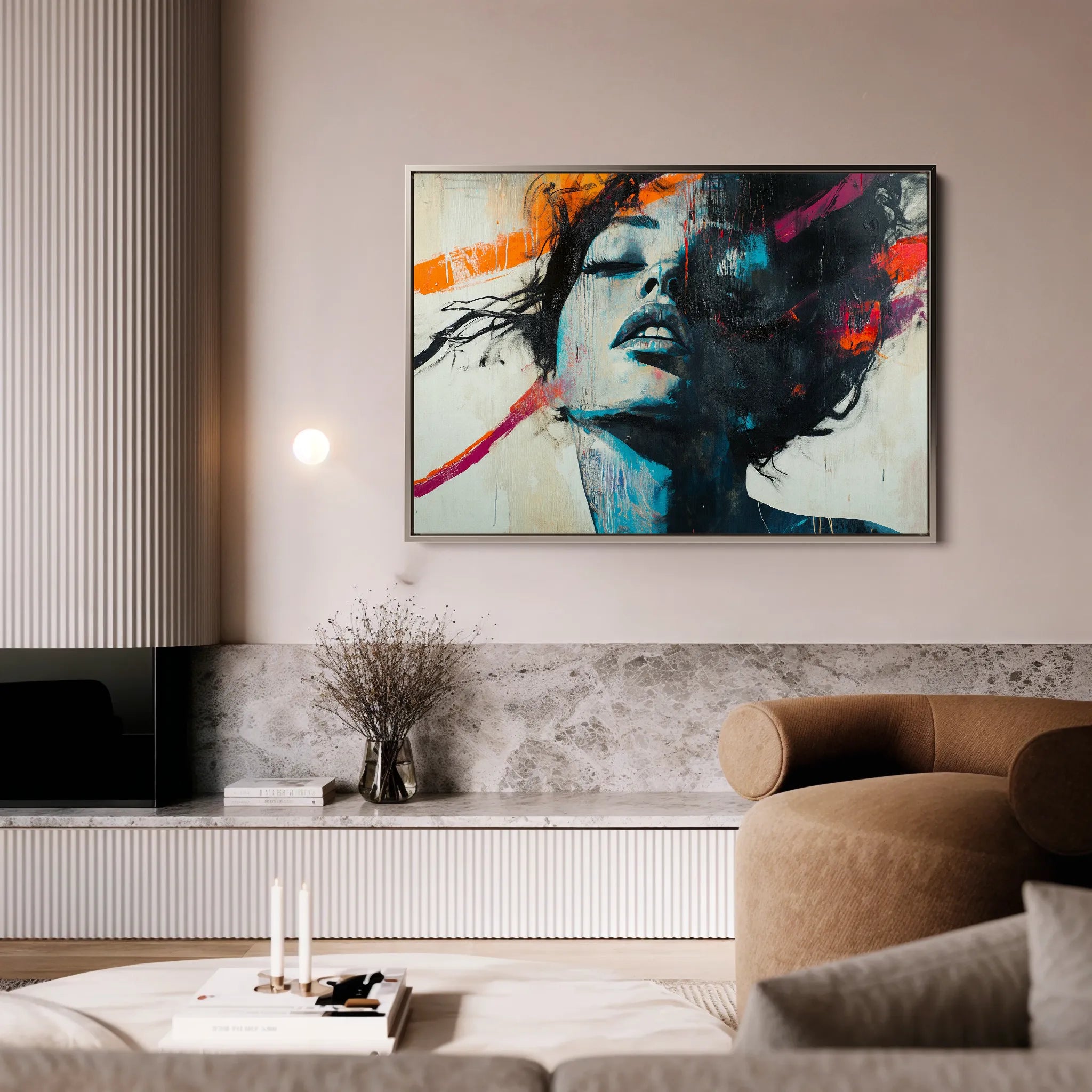 Portrait 072 Canvas Art 60 x 40 cm / Black