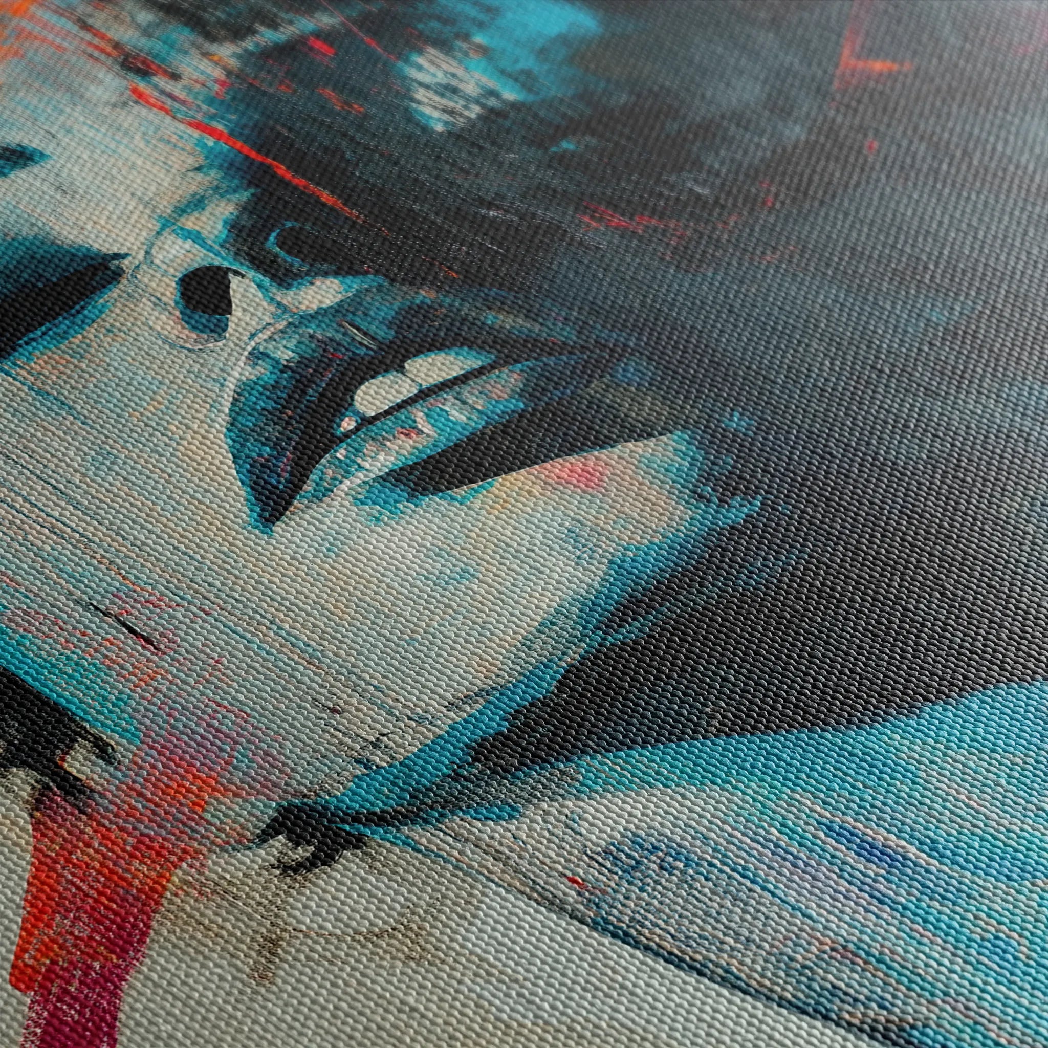 Portrait 072 Canvas Art 60 x 40 cm / Black