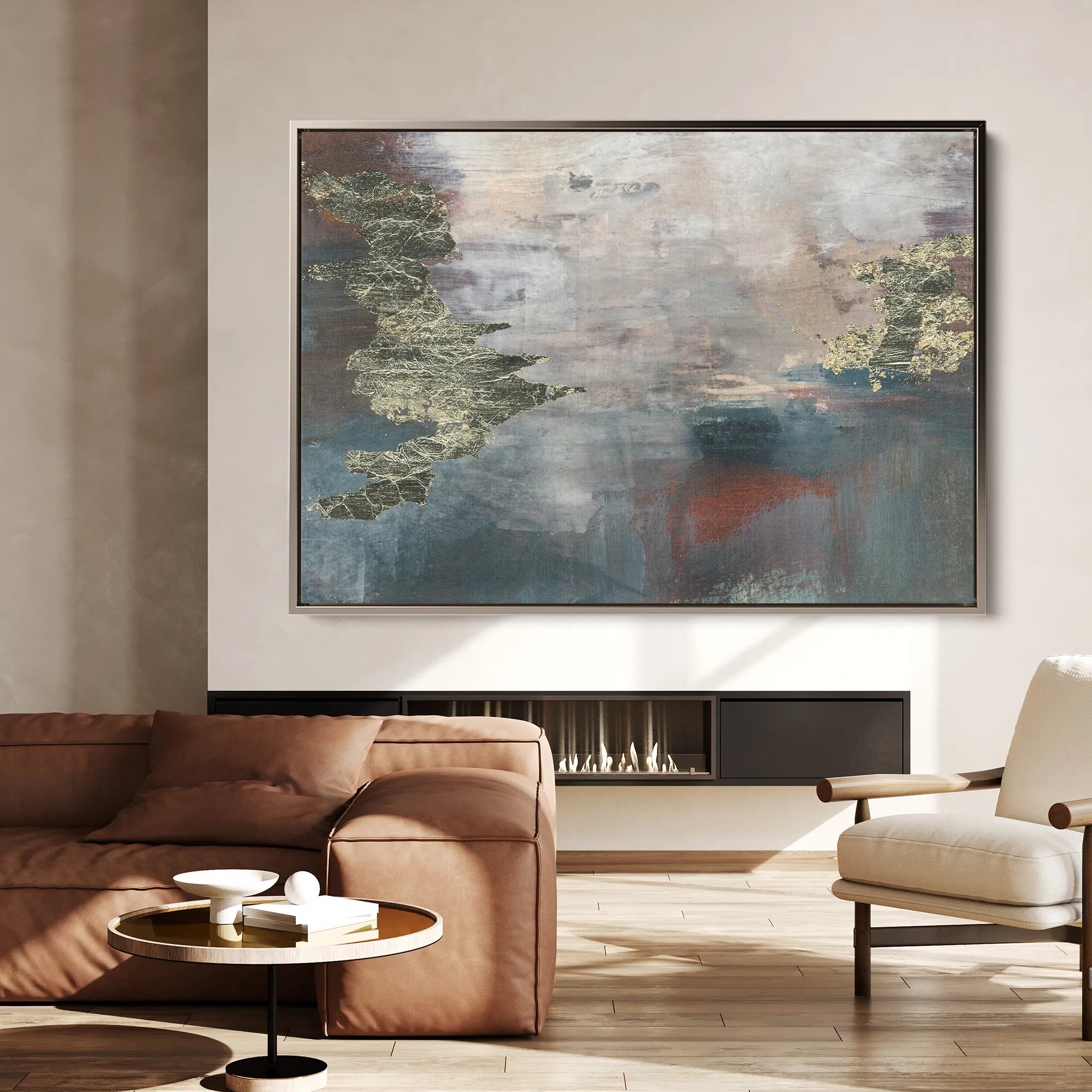 Abstract 073 Canvas Art 60 x 40 cm / Black