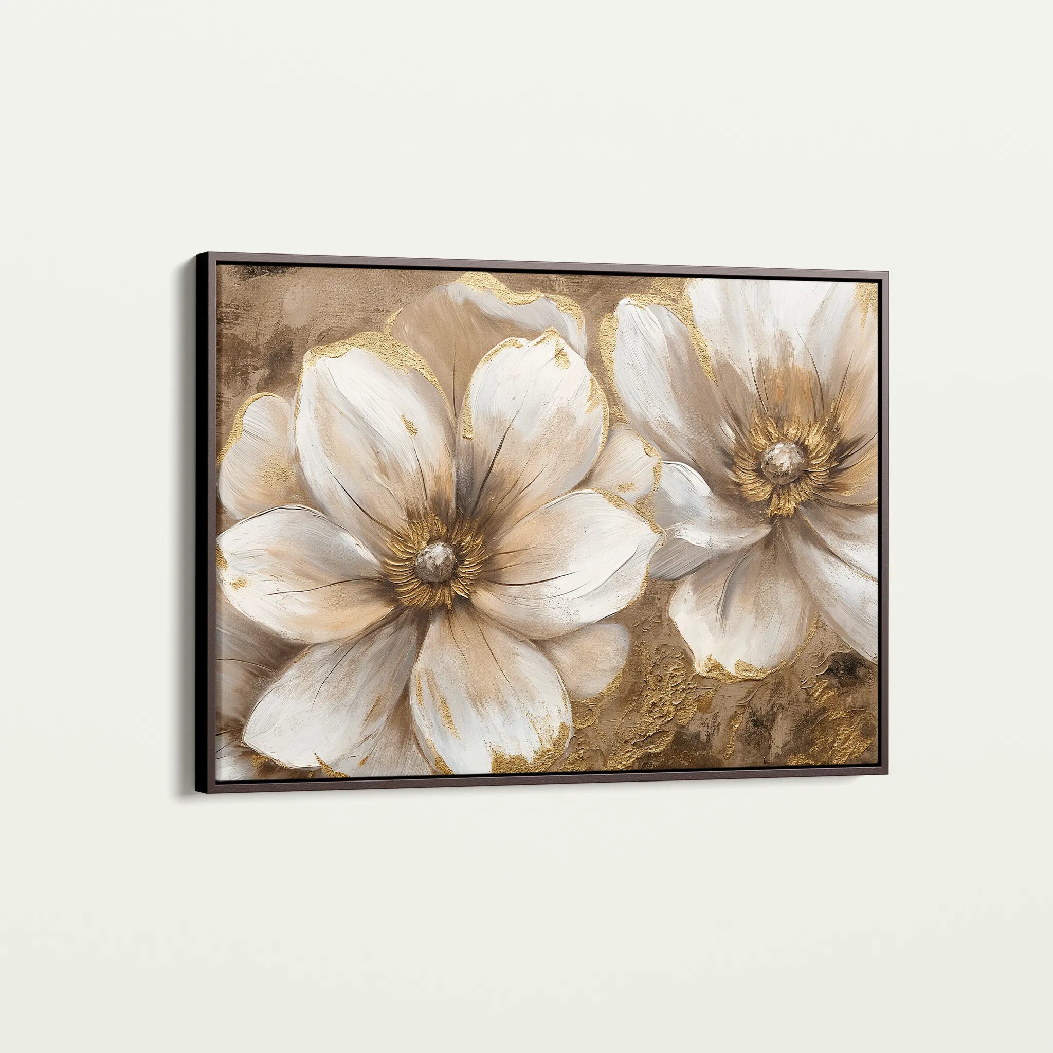 Floral 073 Canvas Art 60 x 40 cm / Black
