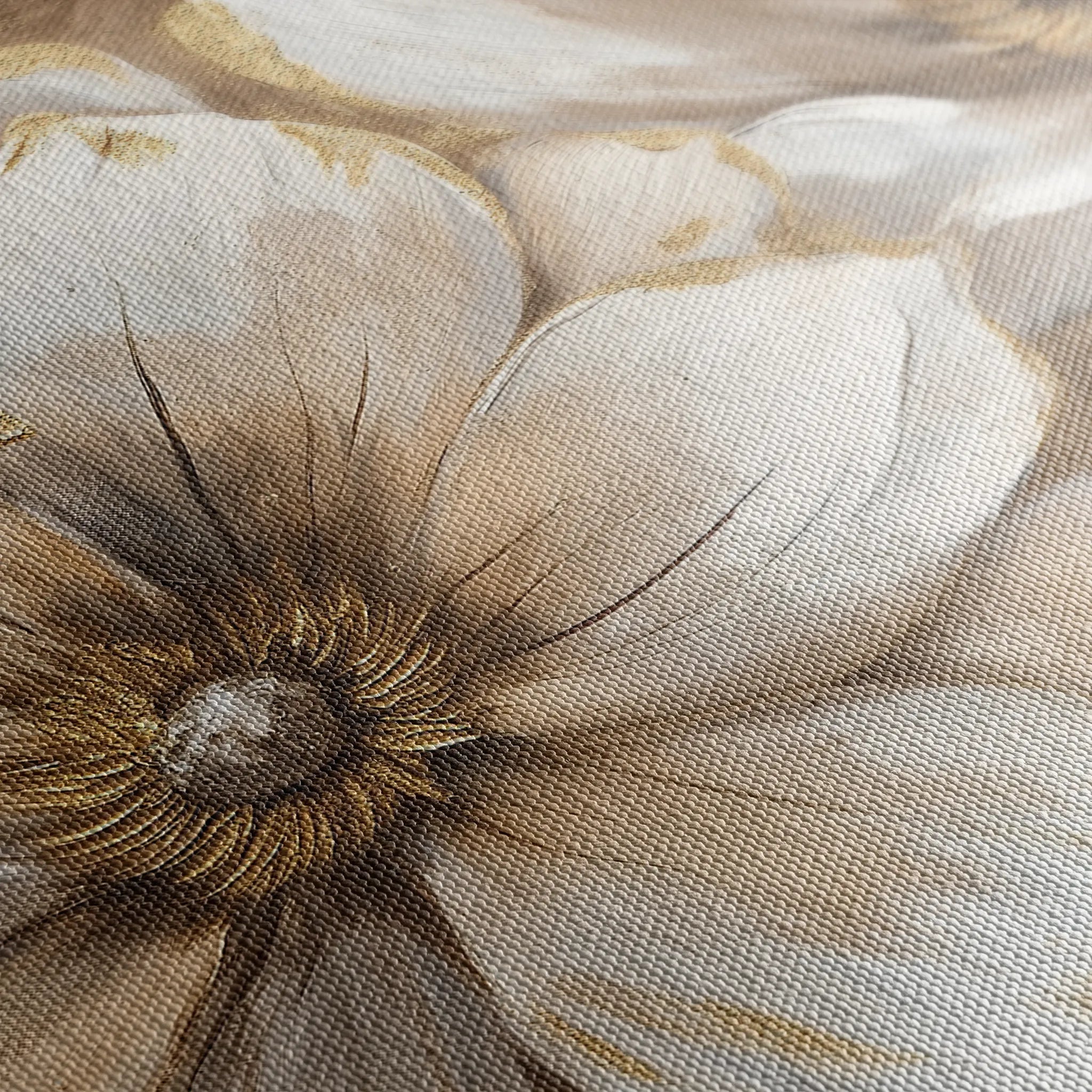 Floral 073 Canvas Art 60 x 40 cm / Black
