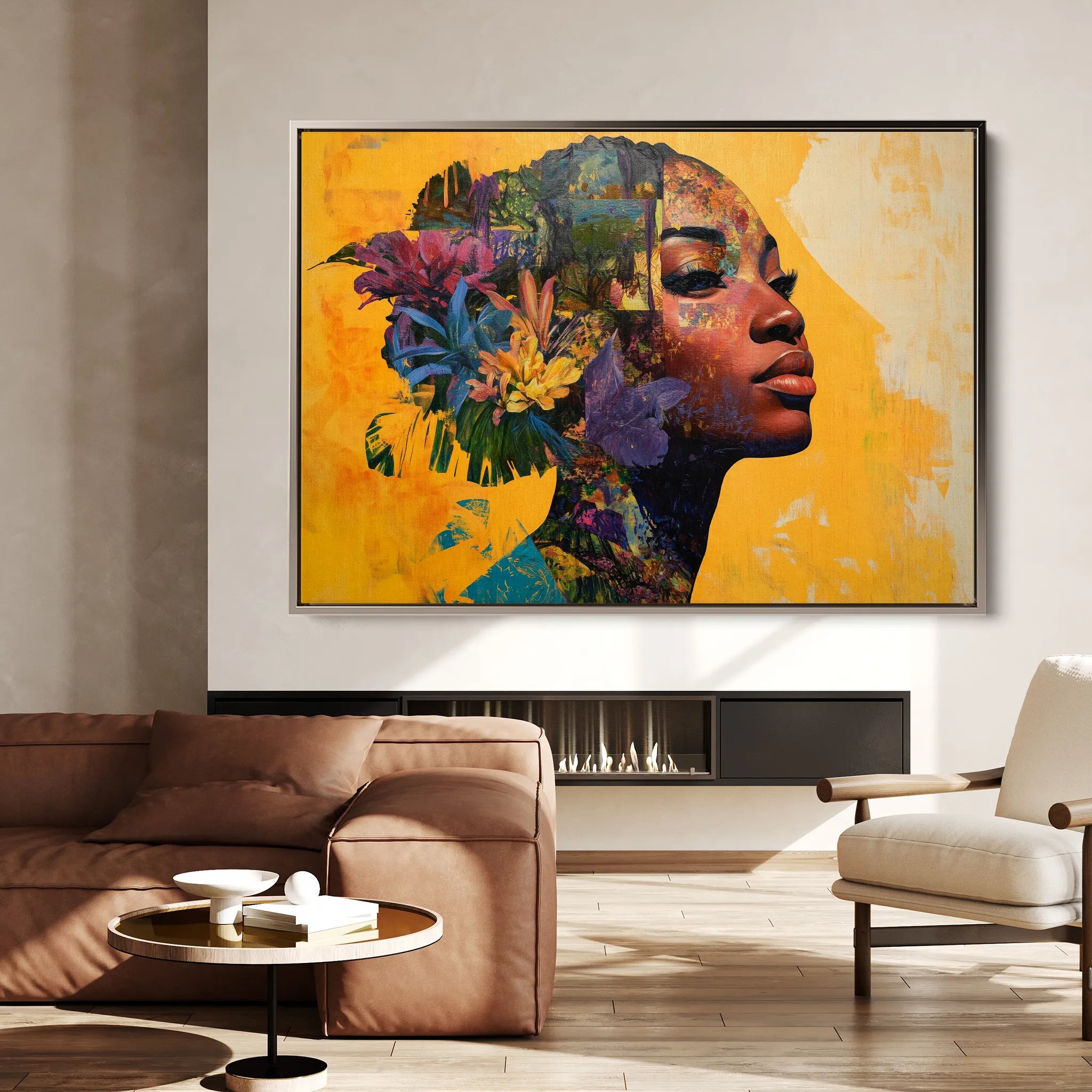 Portrait 073 Canvas Art 60 x 40 cm / Black