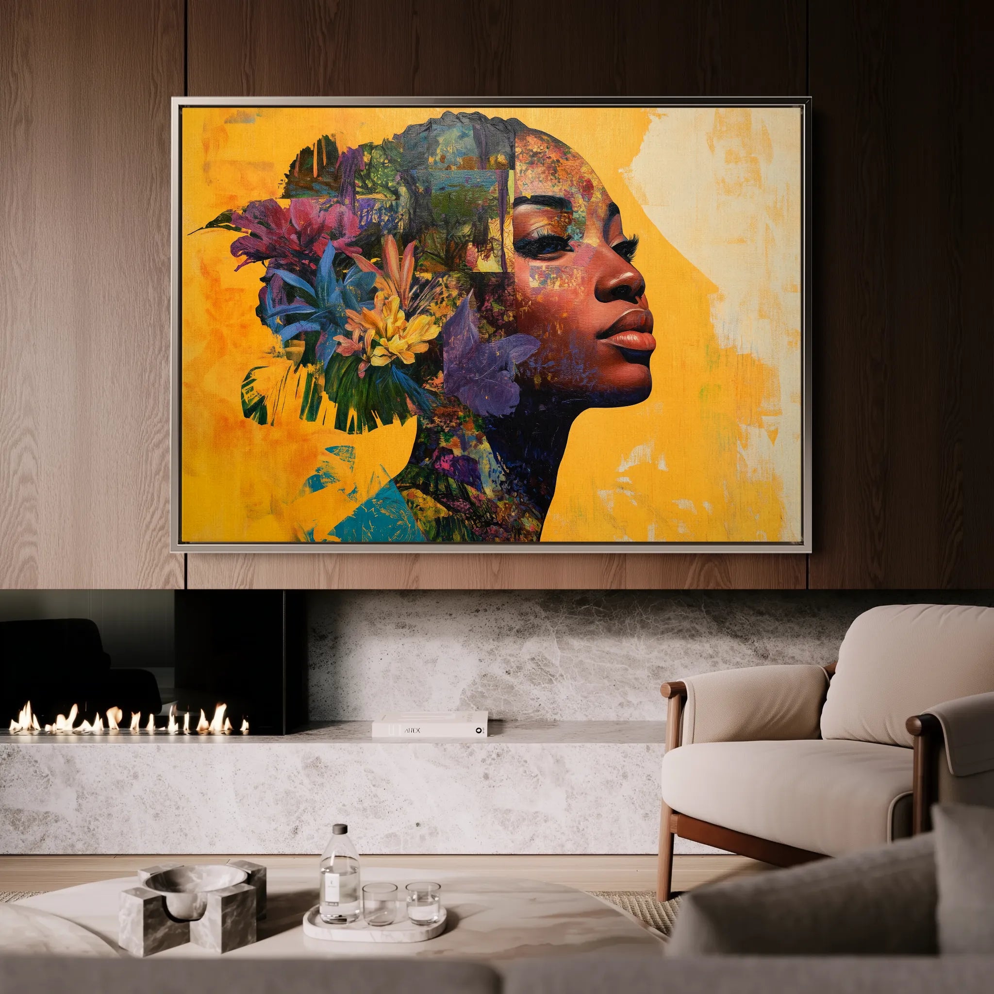 Portrait 073 Canvas Art 60 x 40 cm / Black