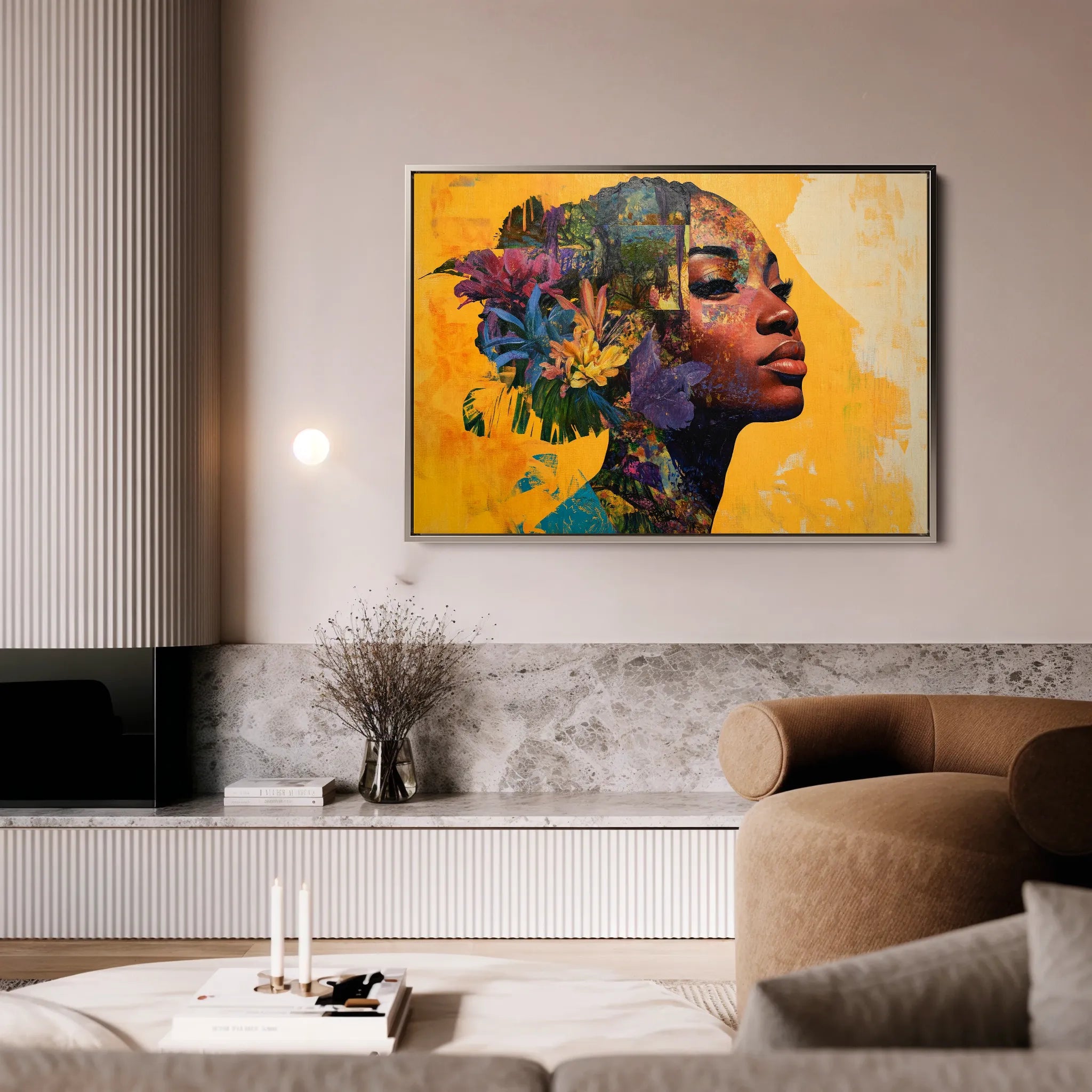 Portrait 073 Canvas Art 60 x 40 cm / Black