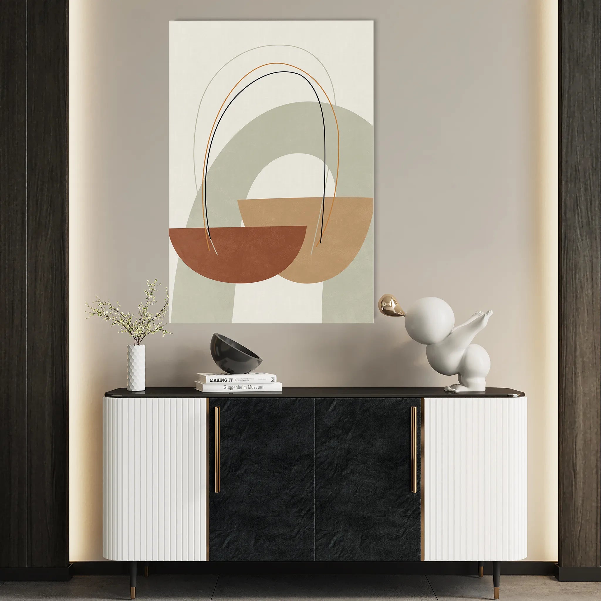 Boho 074 Canvas Art 60 x 40 cm / Black