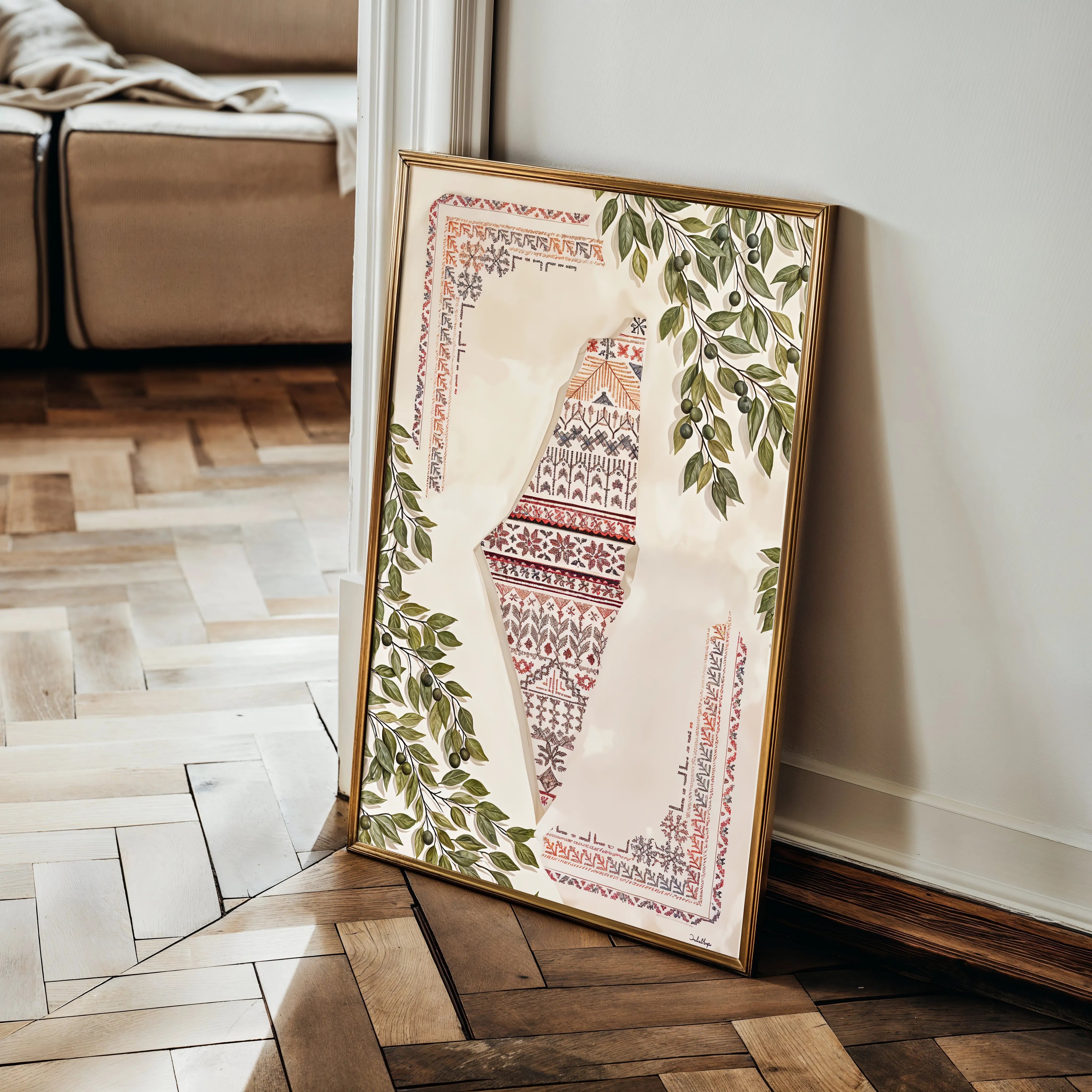Palestine 074 Canvas Art 60 x 40 cm / Black