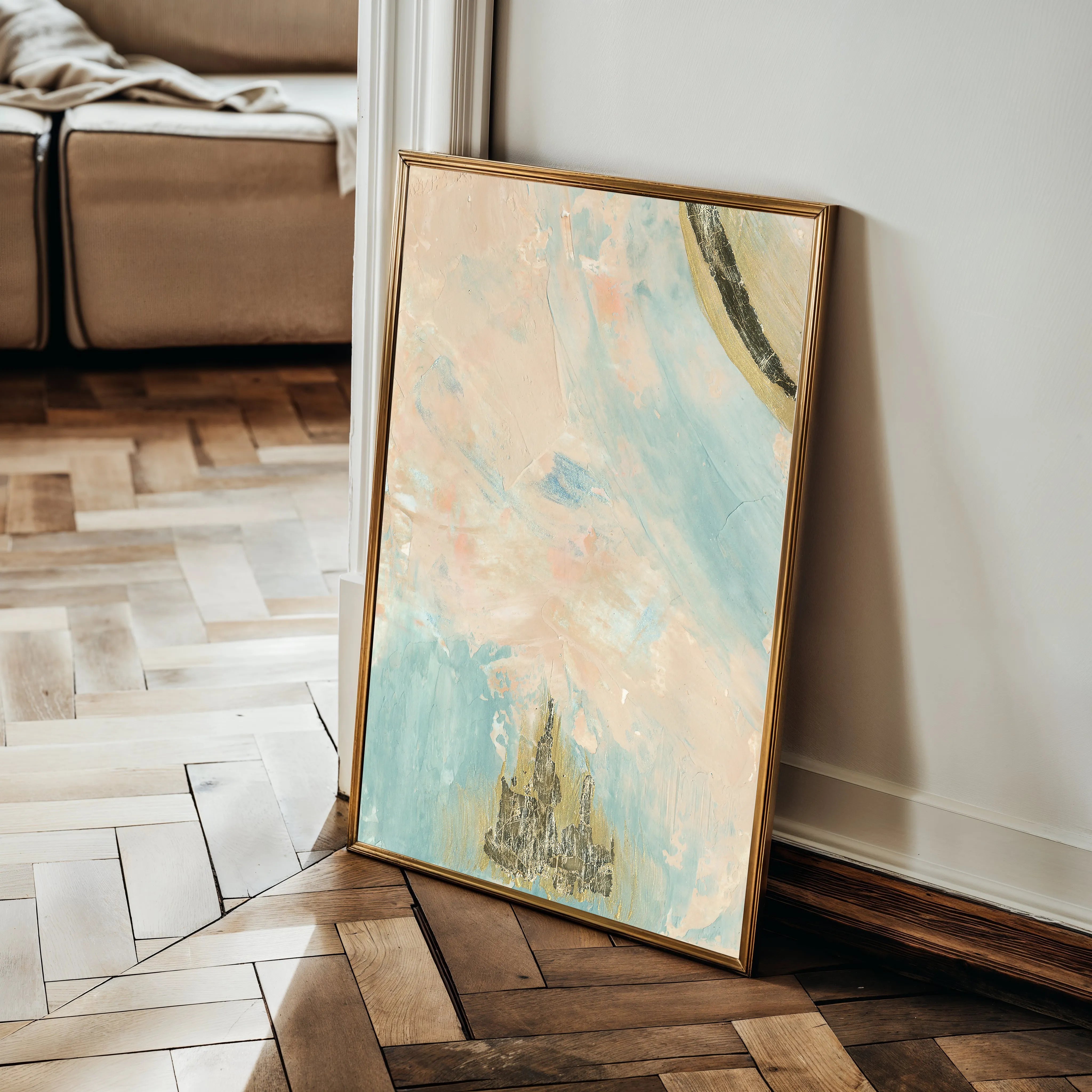 Abstract 075 Canvas Art 60 x 40 cm / Black