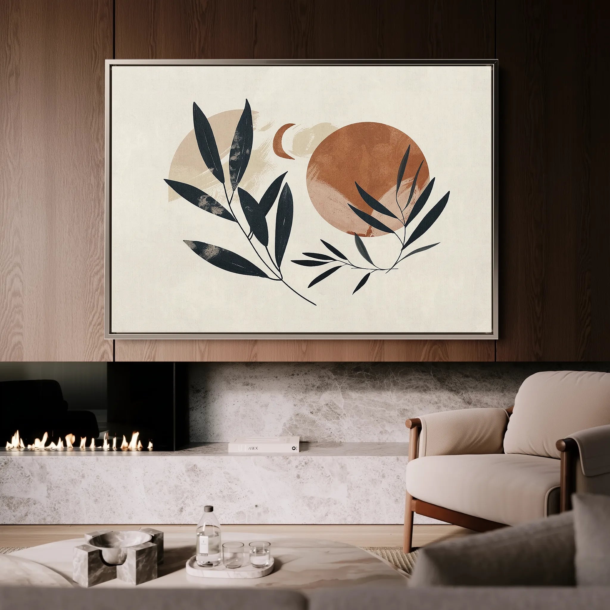 Boho 075 Canvas Art 60 x 40 cm / Black