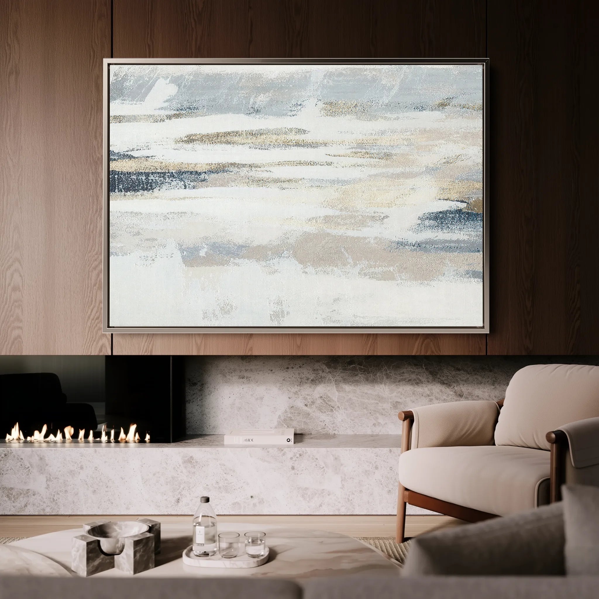 Abstract 076 Canvas Art 60 x 40 cm / Black
