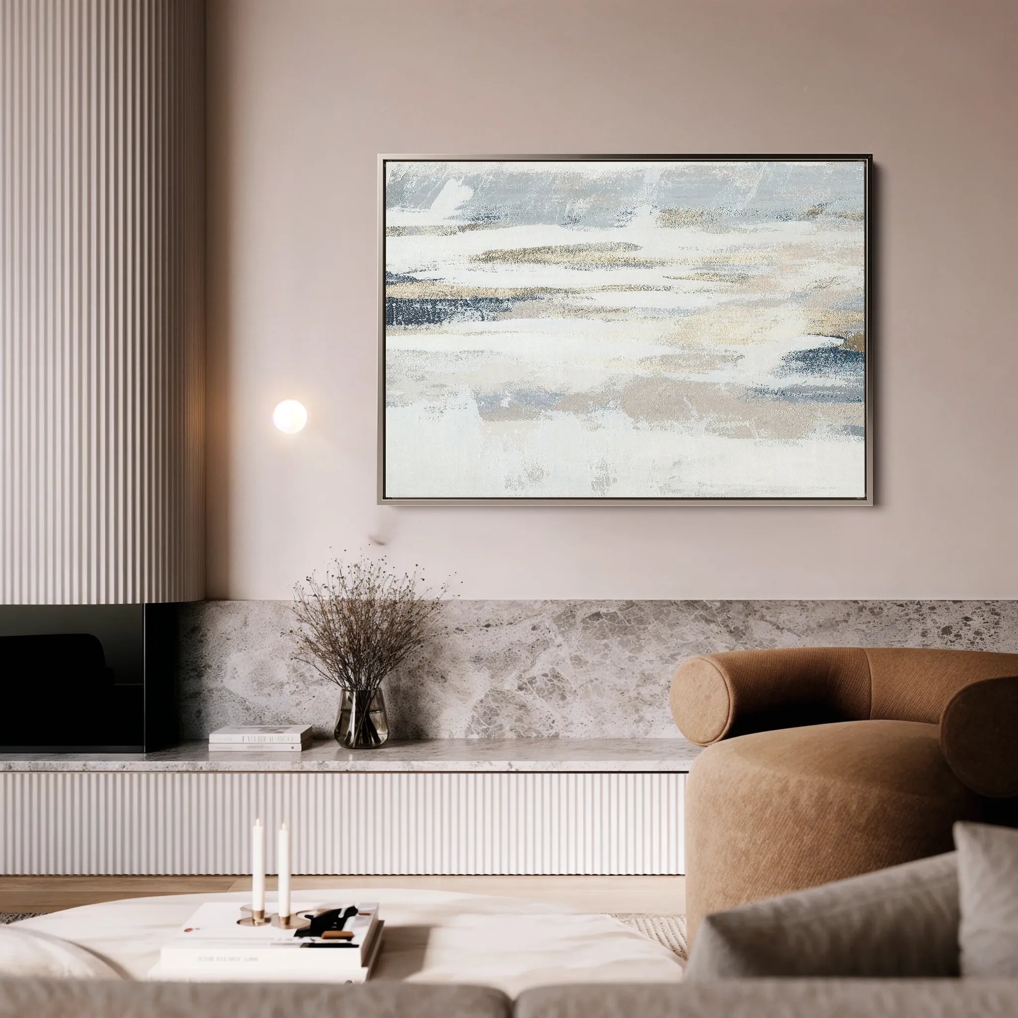 Abstract 076 Canvas Art 60 x 40 cm / Black