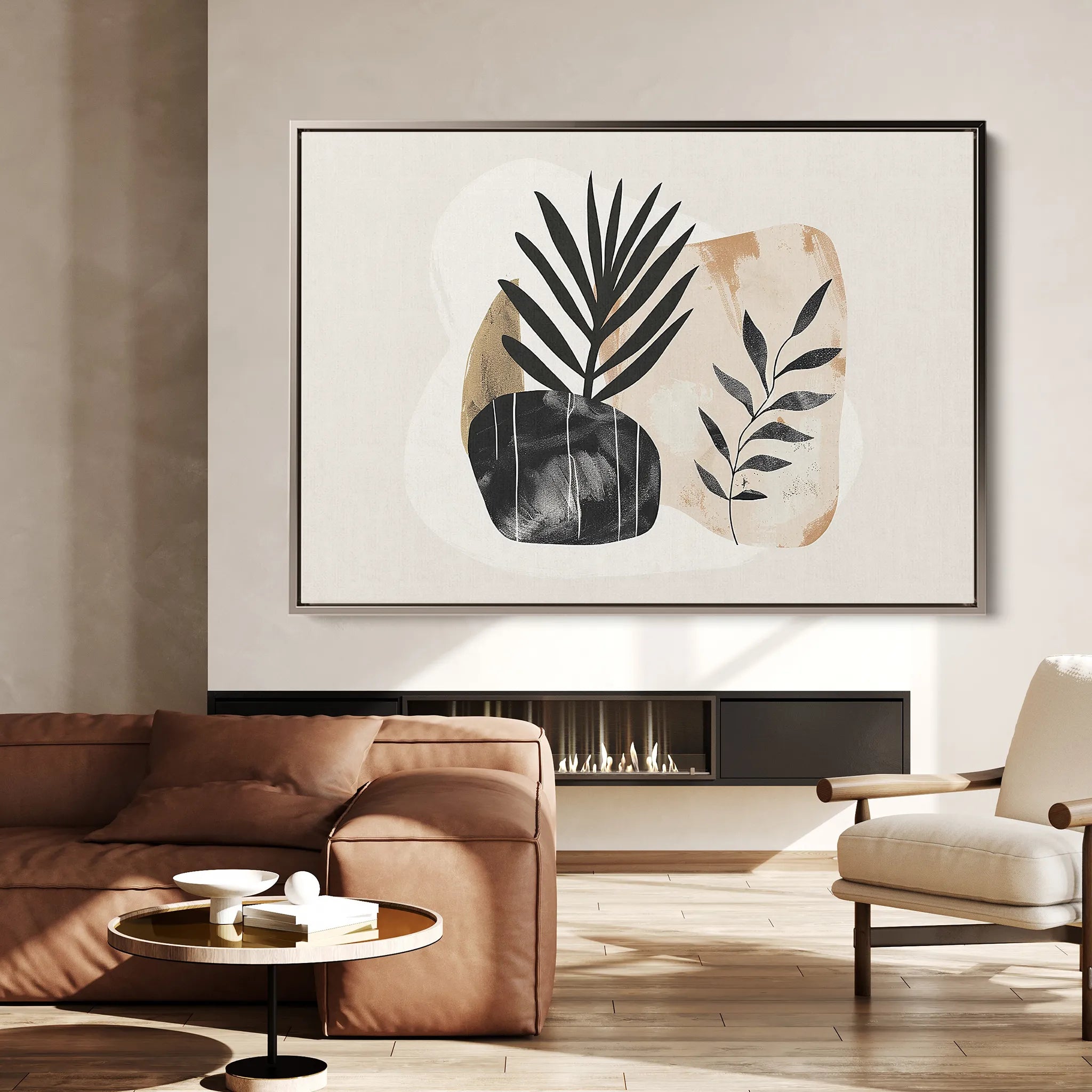 Boho 076 Canvas Art 60 x 40 cm / Black
