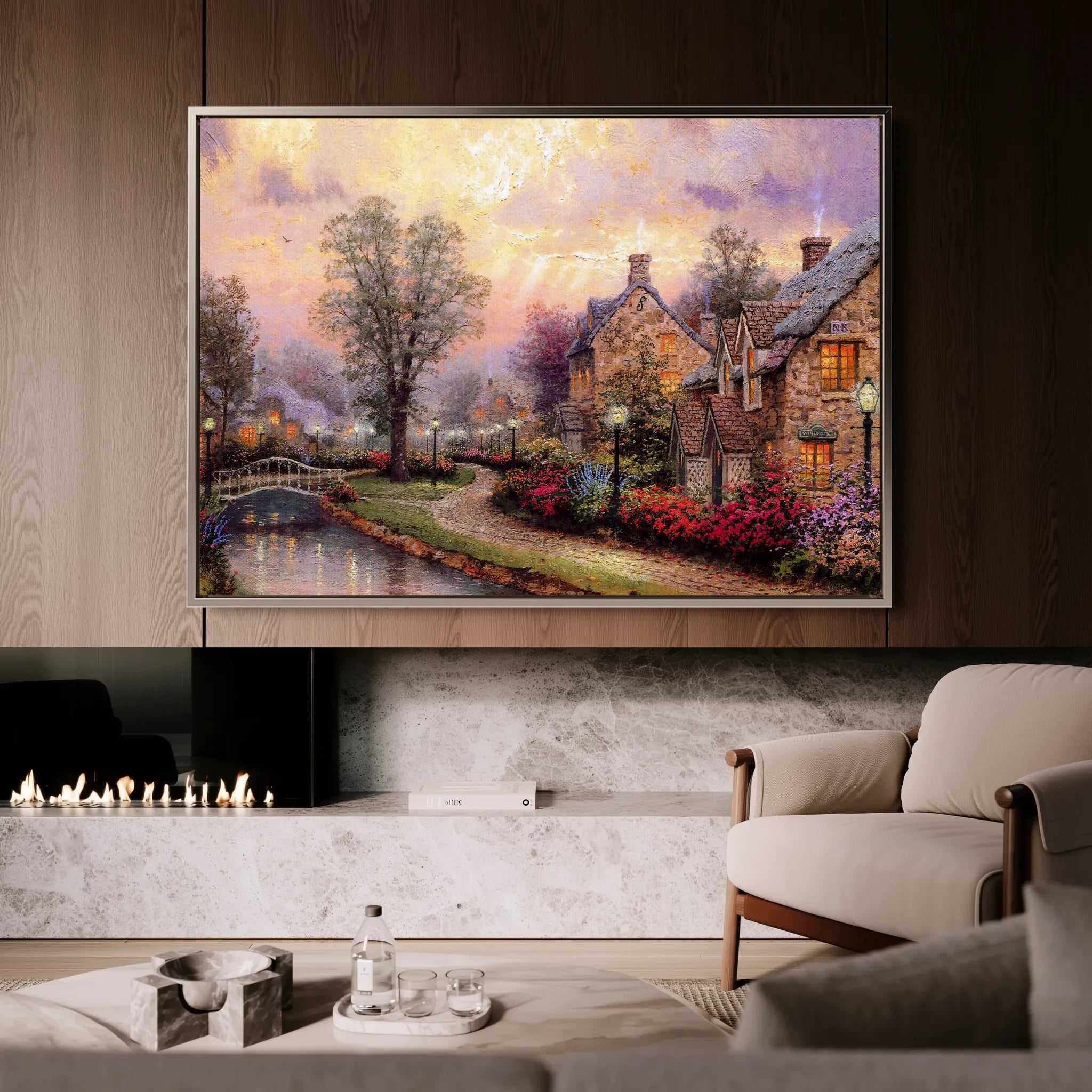 Landscape 076 Canvas Art 60 x 40 cm / Black