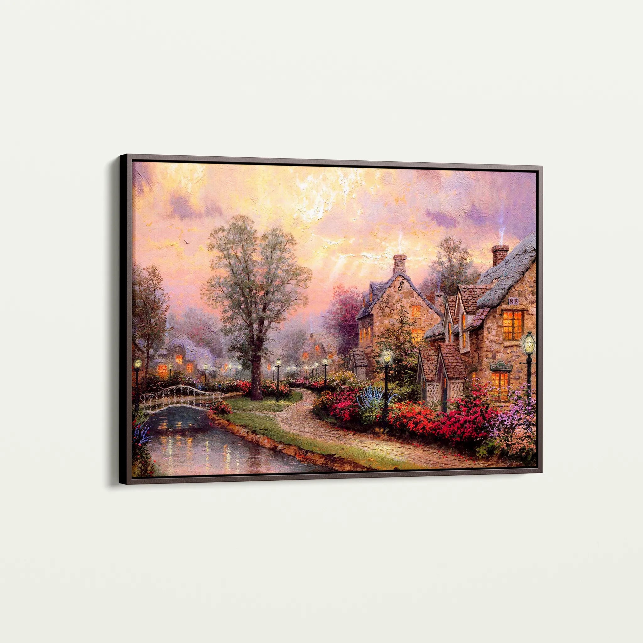 Landscape 076 Canvas Art 60 x 40 cm / Black