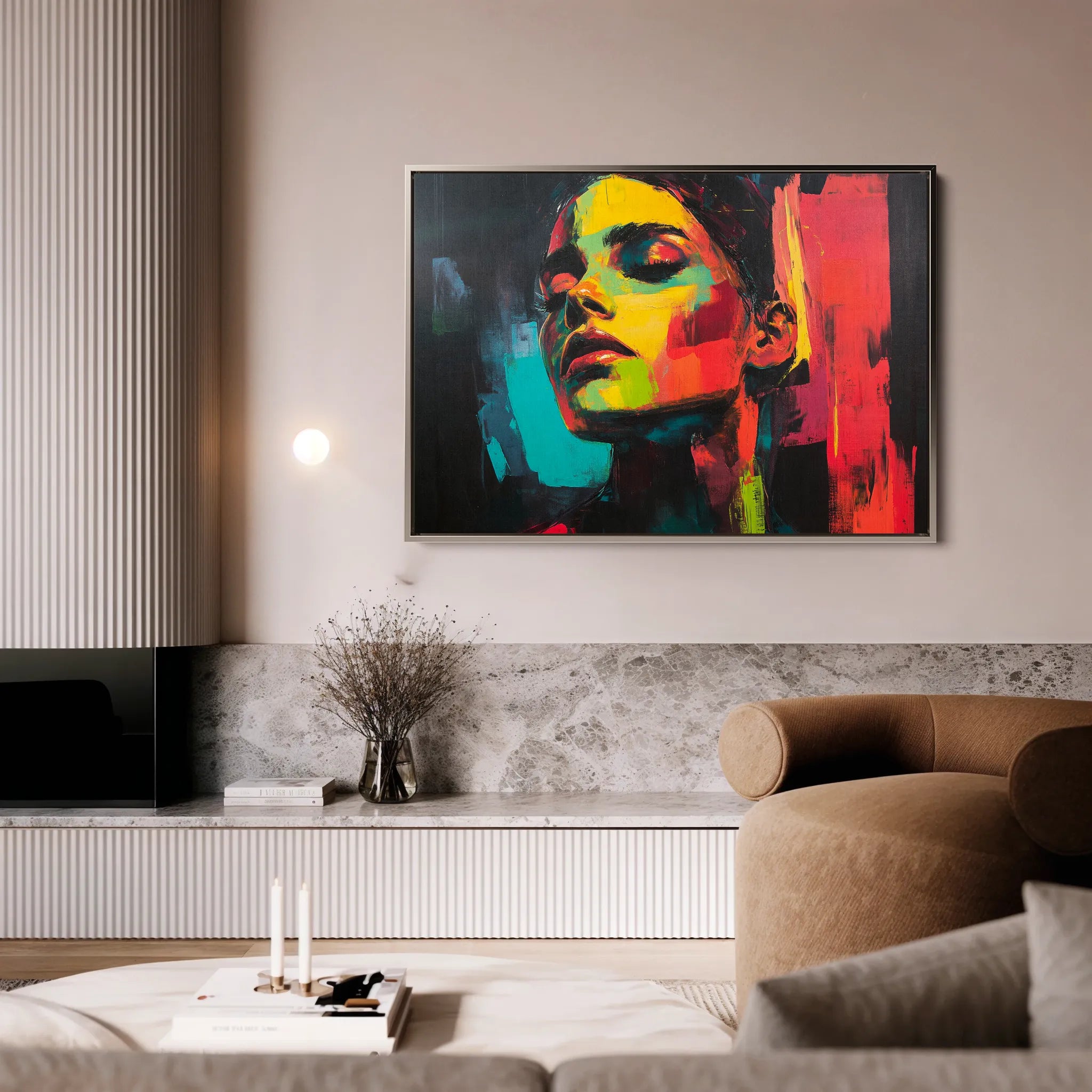 Portrait 076 Canvas Art 60 x 40 cm / Black