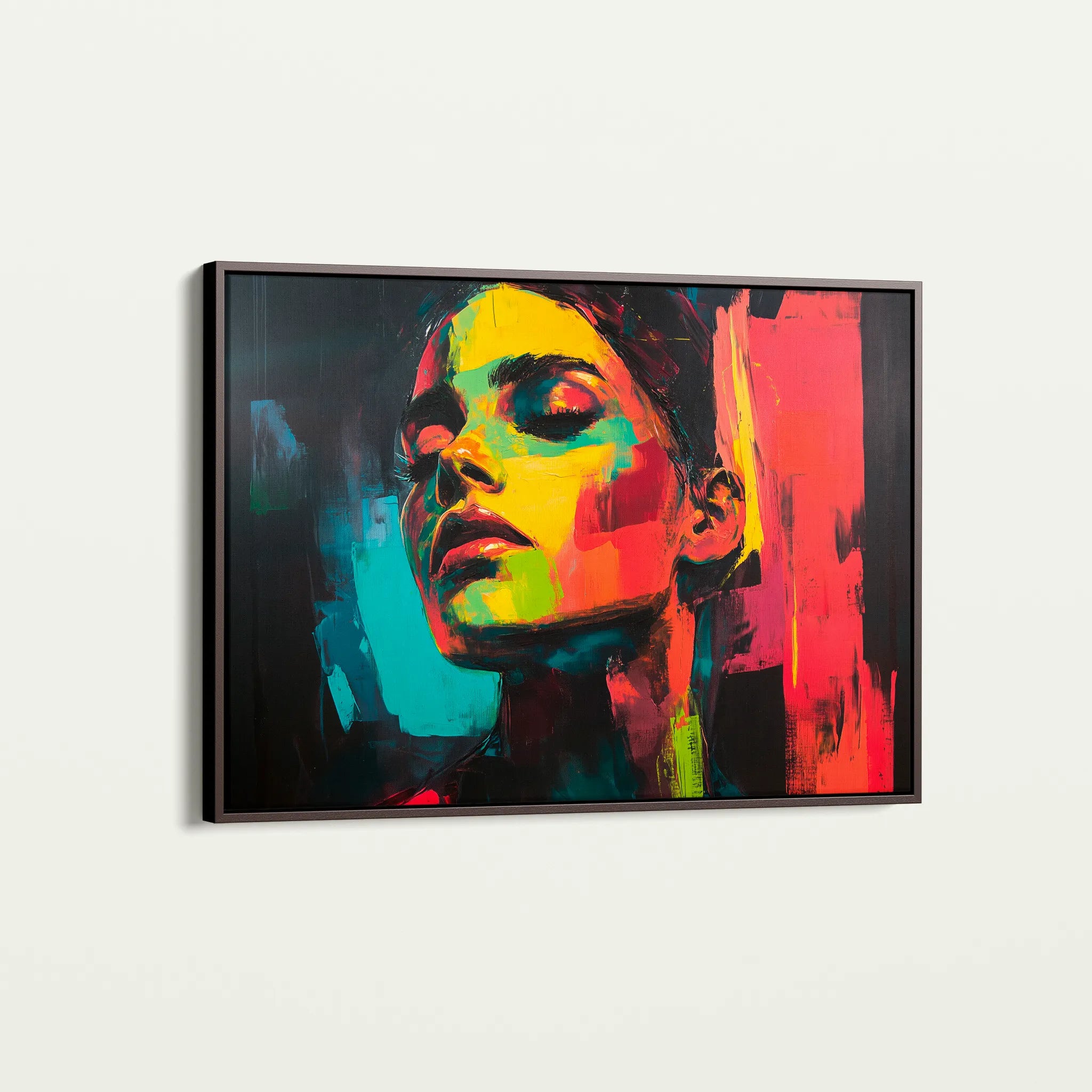 Portrait 076 Canvas Art 60 x 40 cm / Black