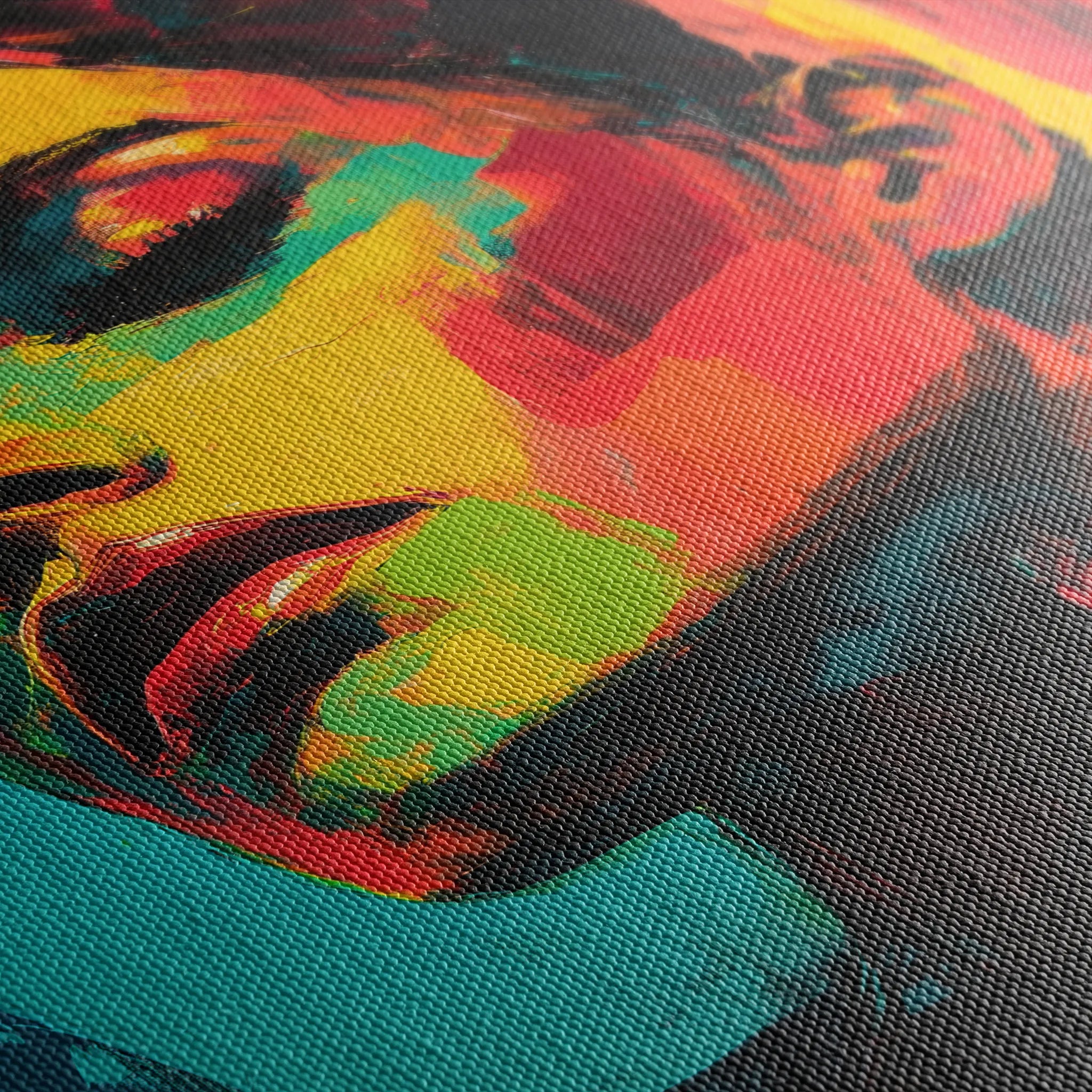 Portrait 076 Canvas Art 60 x 40 cm / Black