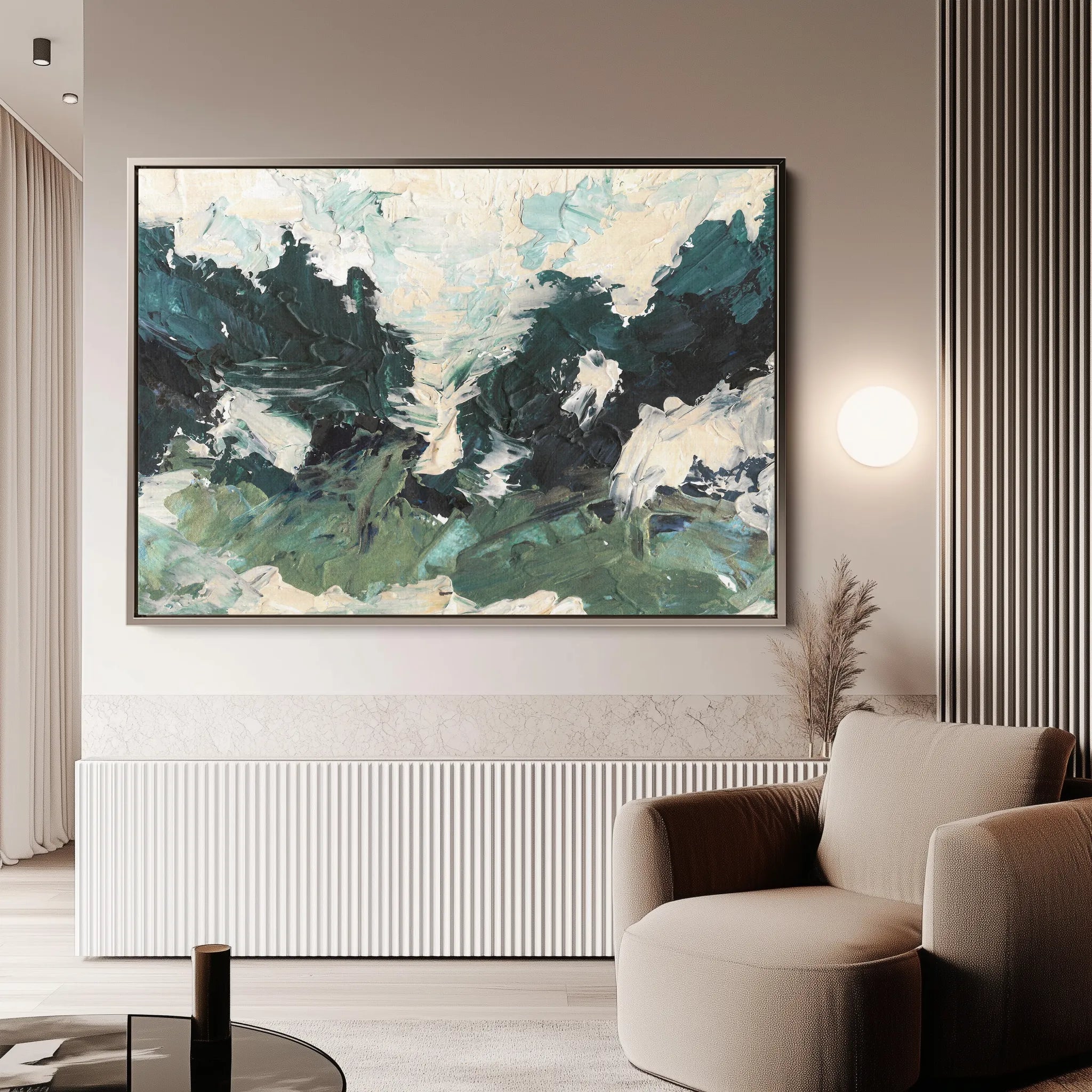 Abstract 077 Canvas Art 60 x 40 cm / Black