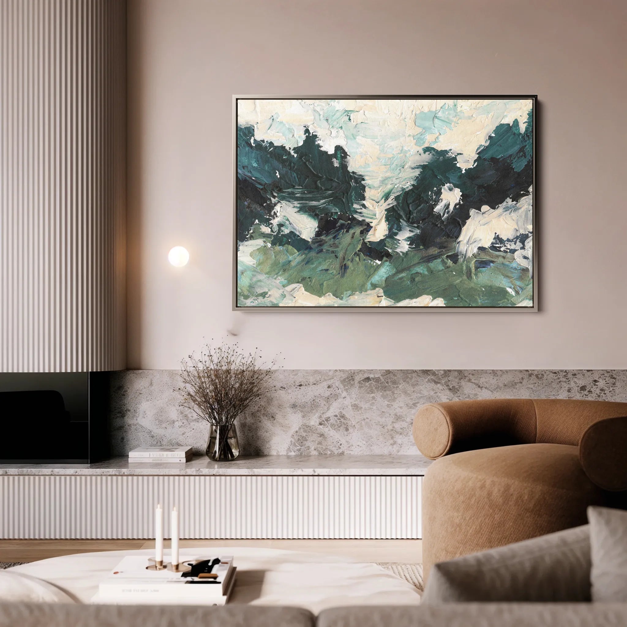 Abstract 077 Canvas Art 60 x 40 cm / Black