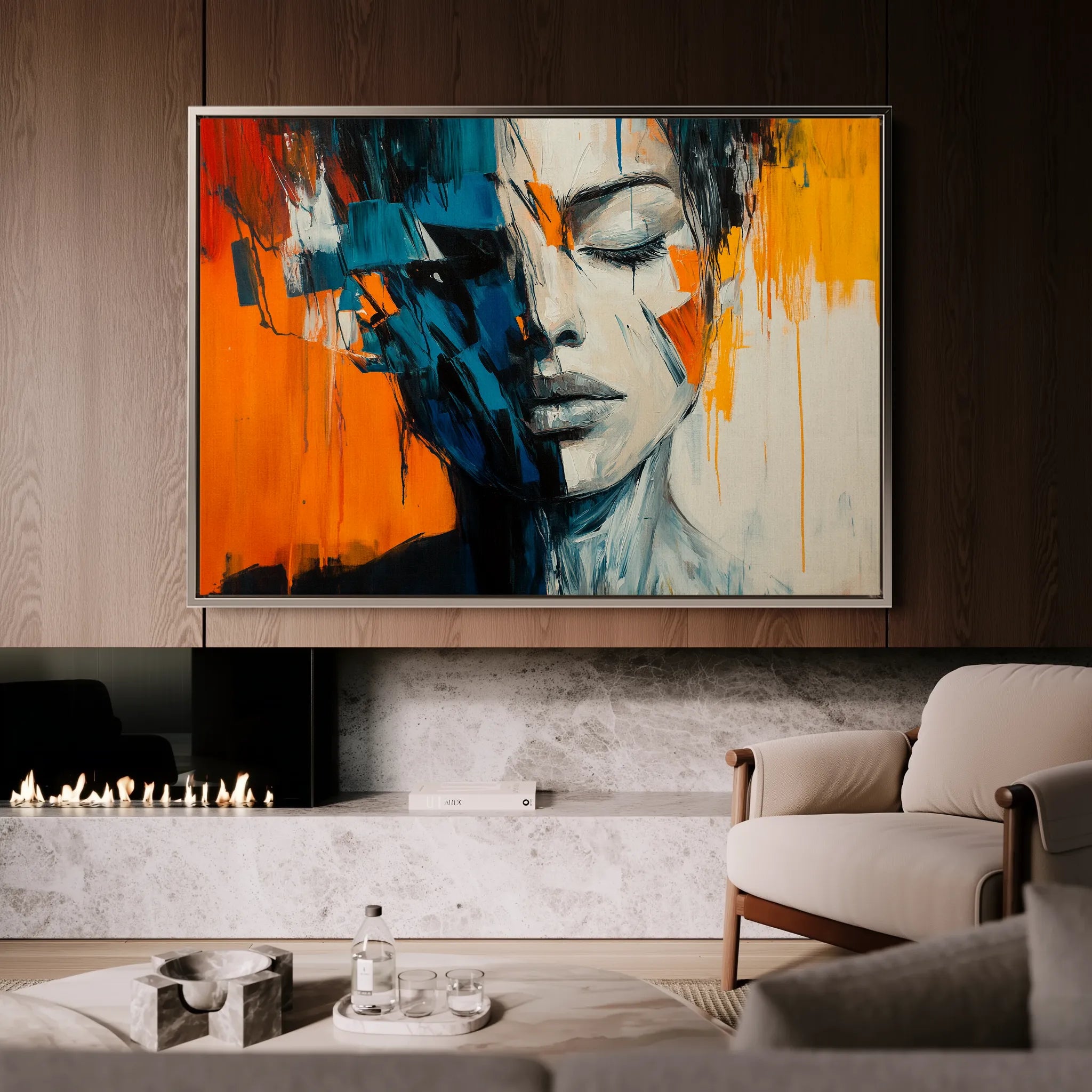 Portrait 077 Canvas Art 60 x 40 cm / Black
