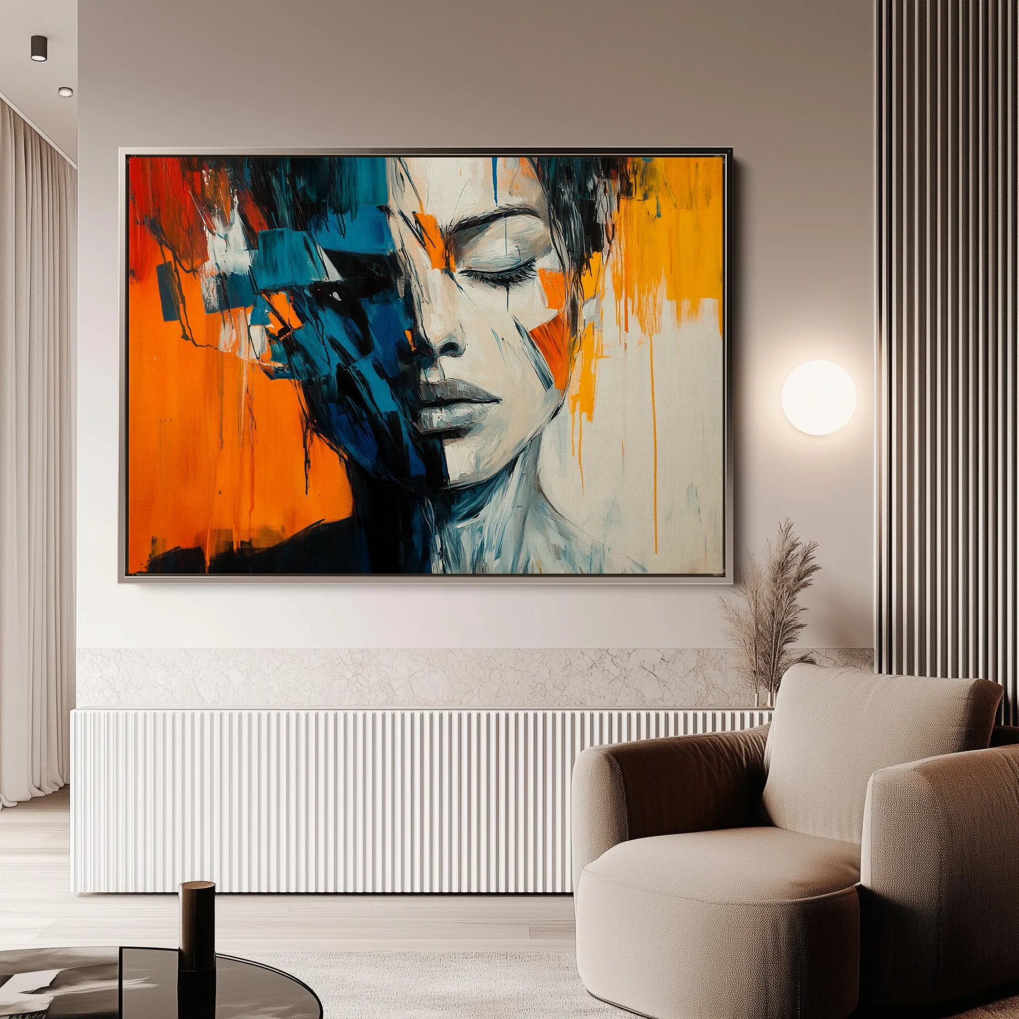 Portrait 077 Canvas Art 60 x 40 cm / Black