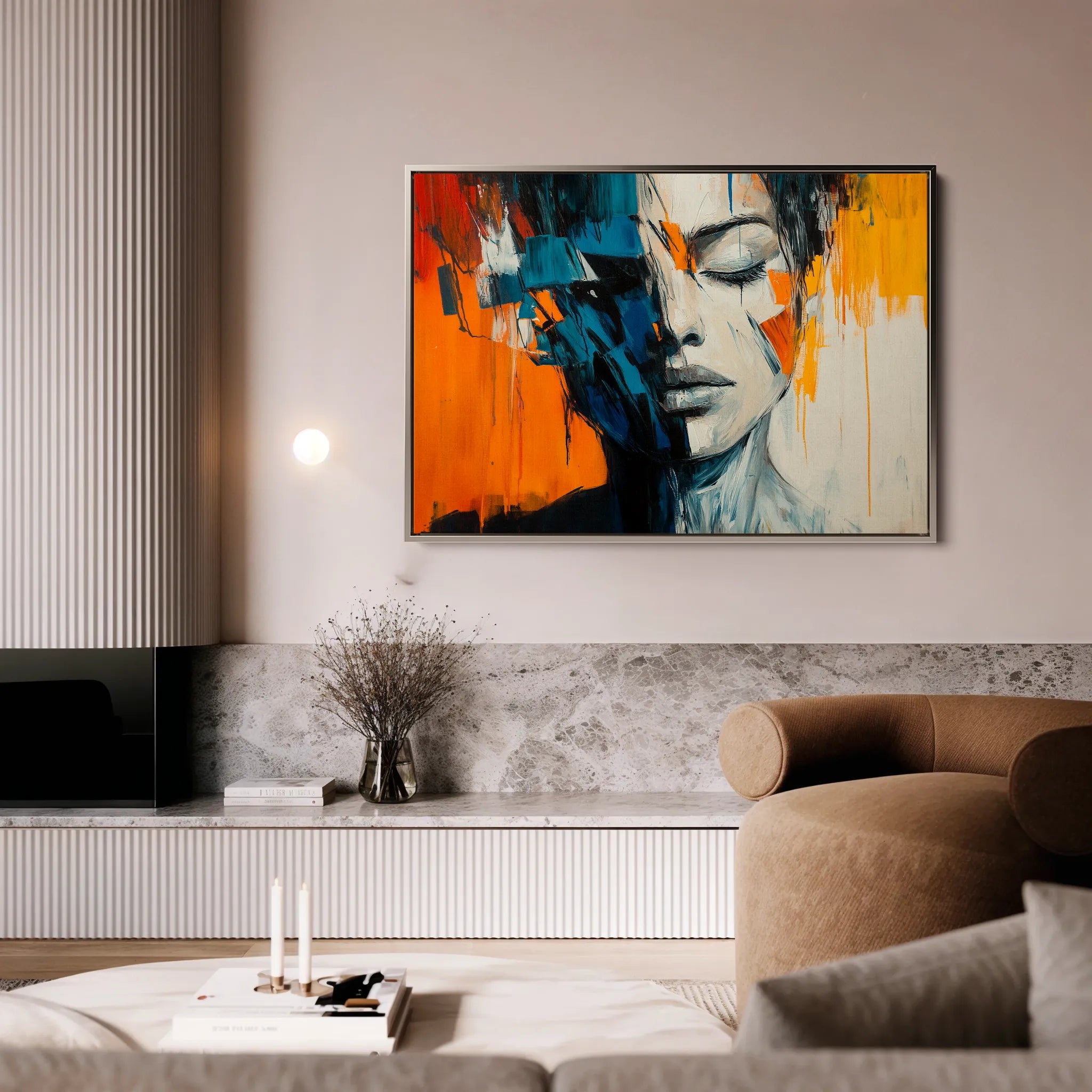 Portrait 077 Canvas Art 60 x 40 cm / Black