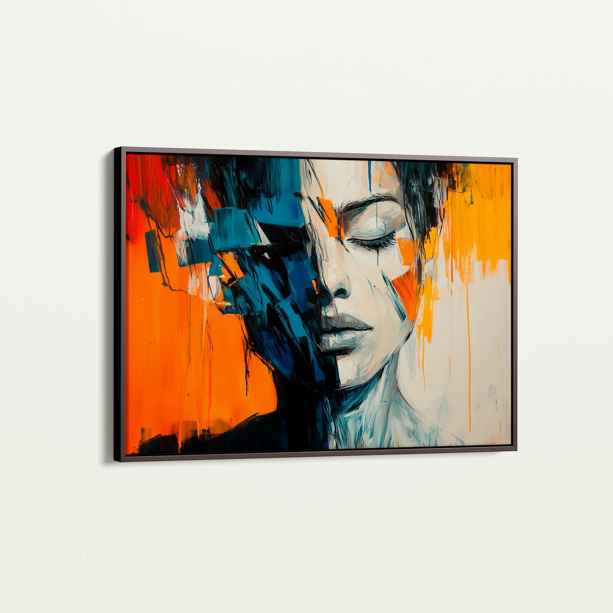 Portrait 077 Canvas Art 60 x 40 cm / Black