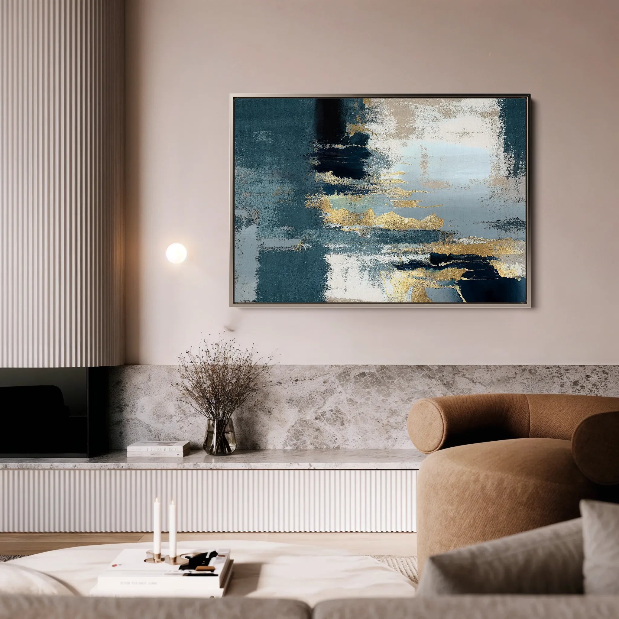 Abstract 078 Canvas Art 60 x 40 cm / Black