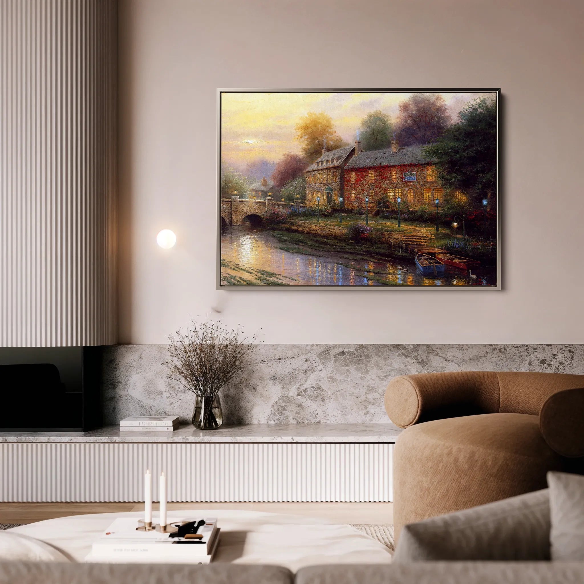 Landscape 078 Canvas Art 60 x 40 cm / Black