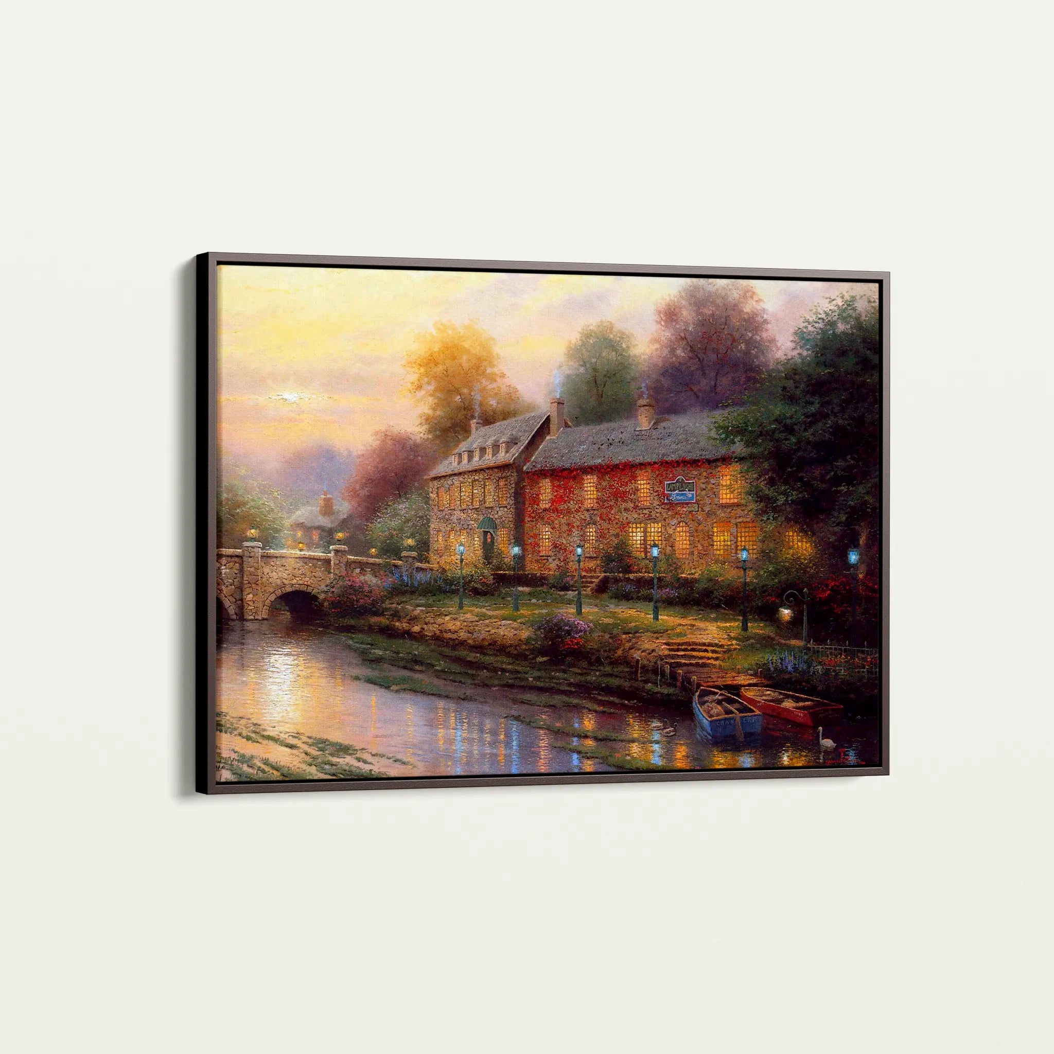 Landscape 078 Canvas Art 60 x 40 cm / Black