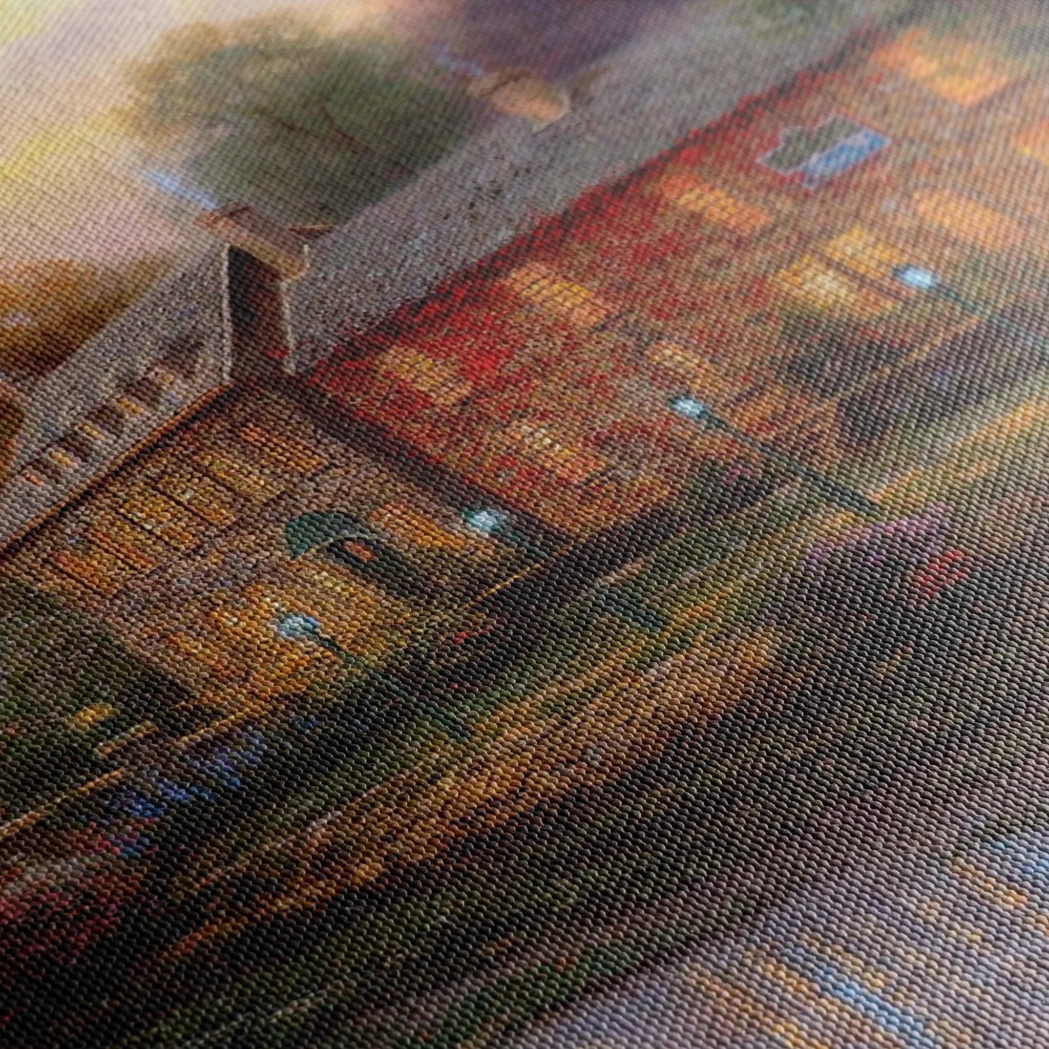 Landscape 078 Canvas Art 60 x 40 cm / Black