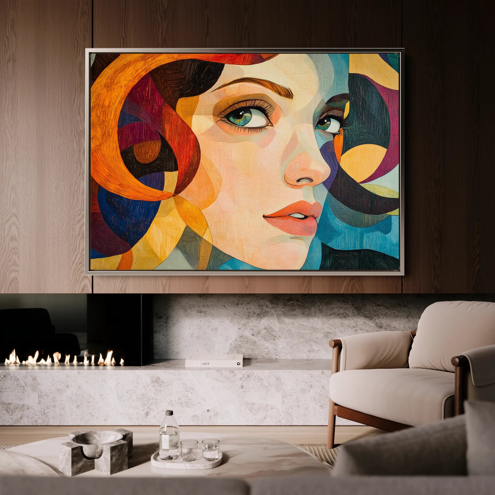 Portrait 078 Canvas Art 60 x 40 cm / Black