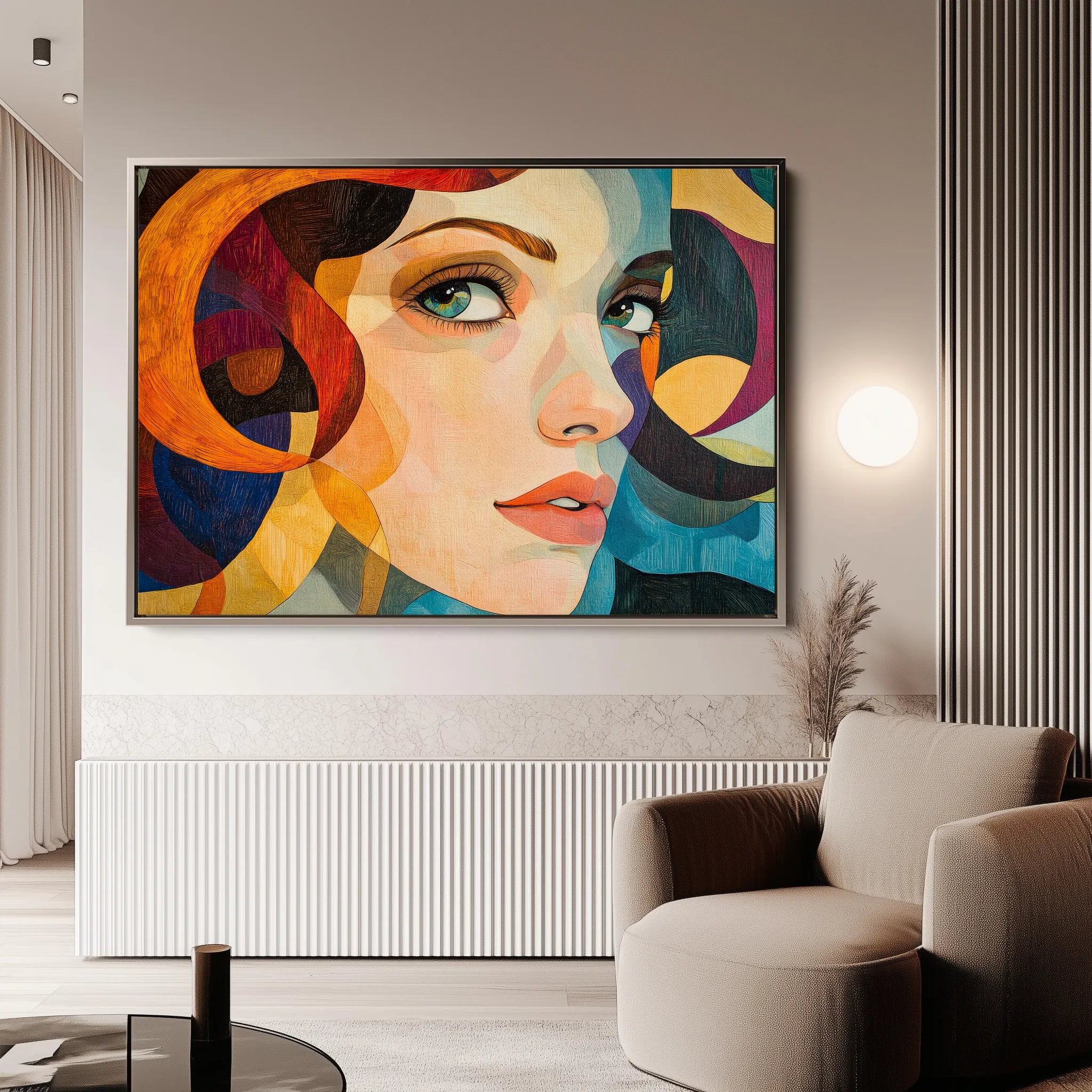 Portrait 078 Canvas Art 60 x 40 cm / Black