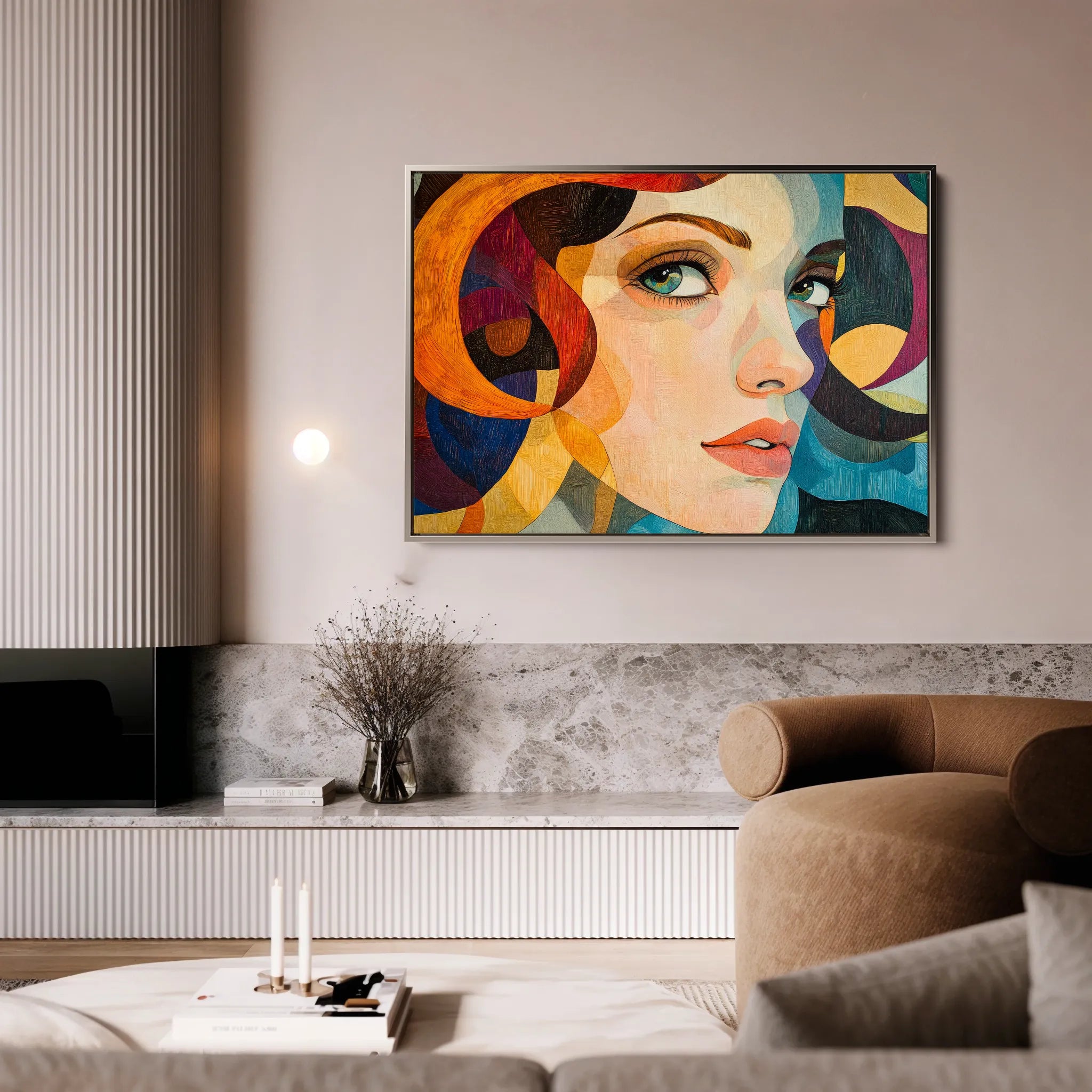 Portrait 078 Canvas Art 60 x 40 cm / Black