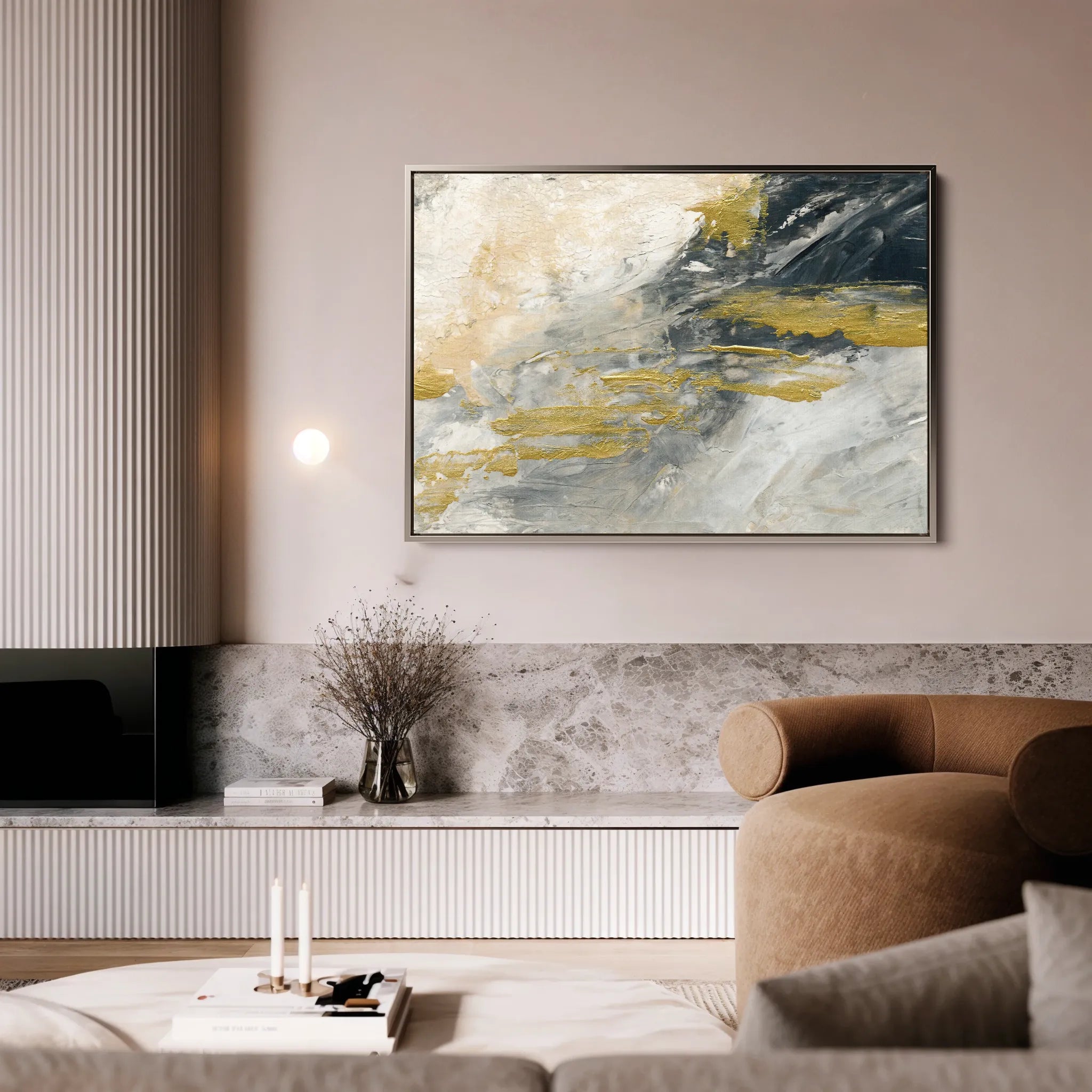 Abstract 079 Canvas Art 60 x 40 cm / Black