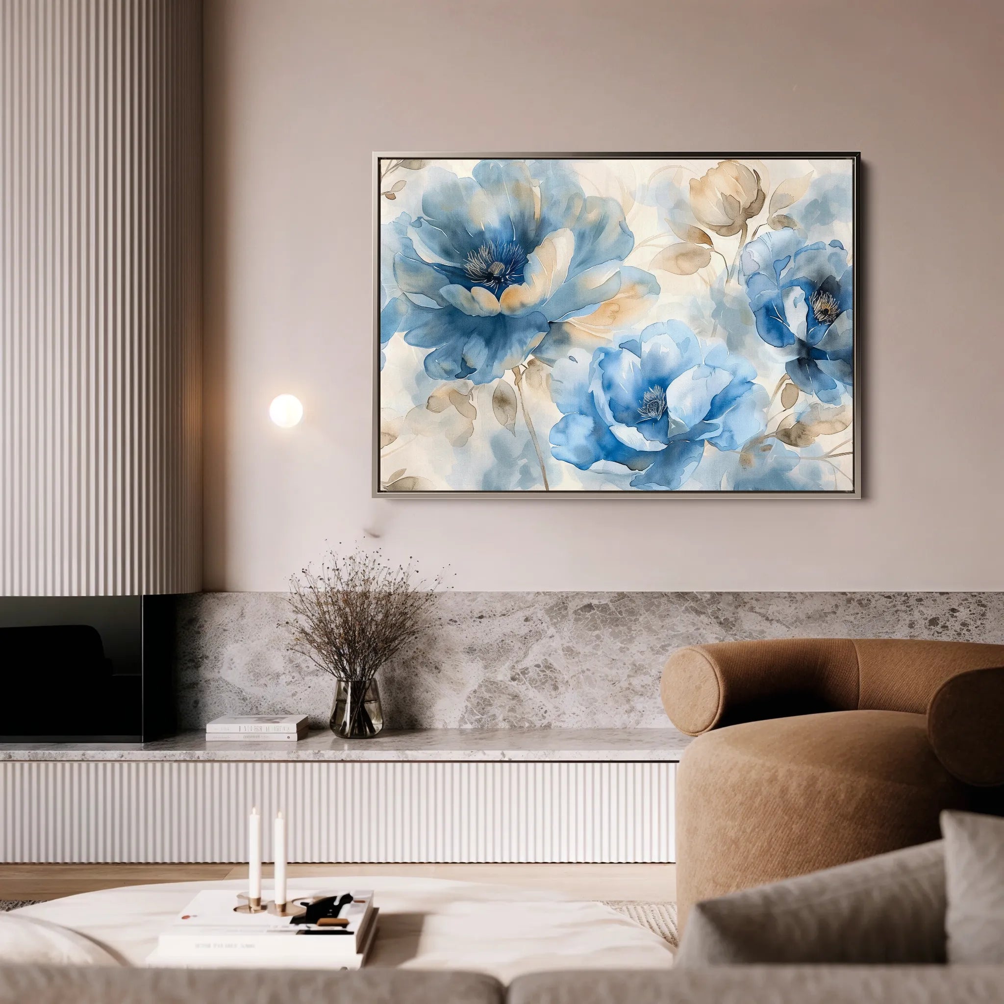 Floral 079 Canvas Art 60 x 40 cm / Black