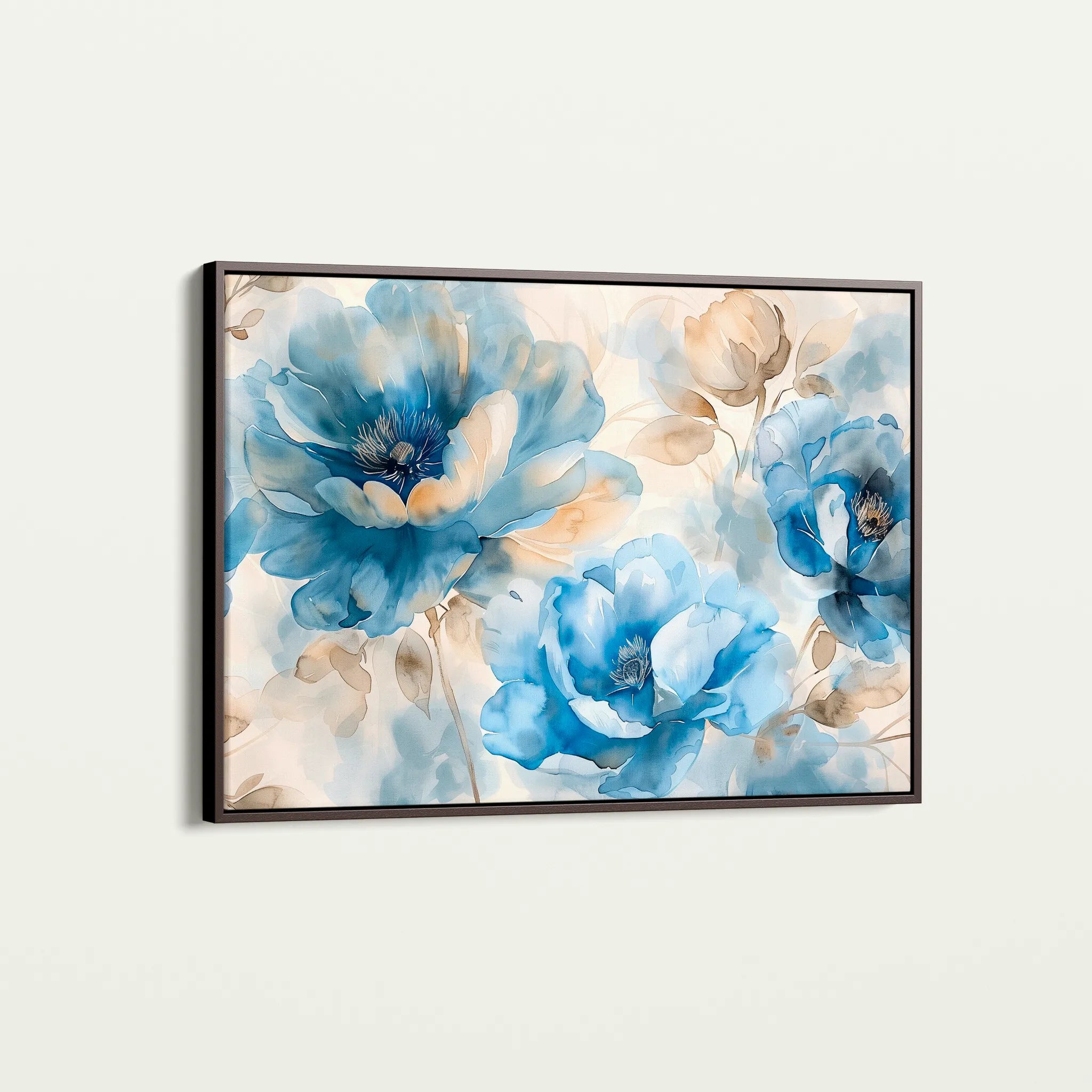 Floral 079 Canvas Art 60 x 40 cm / Black