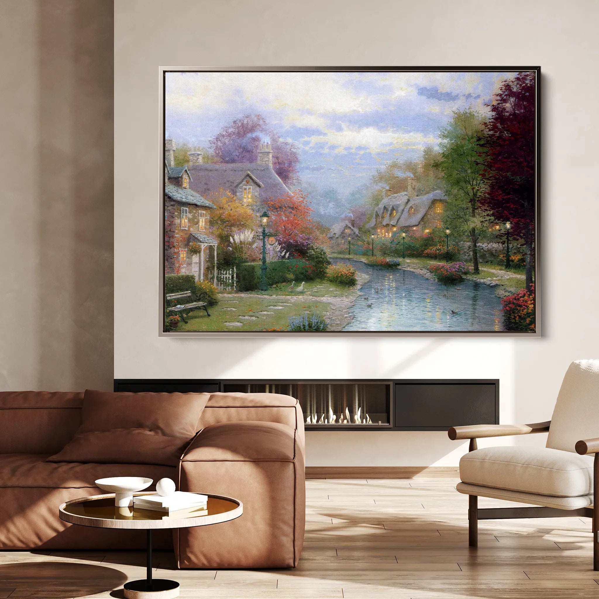 Landscape 079 Canvas Art 60 x 40 cm / Black