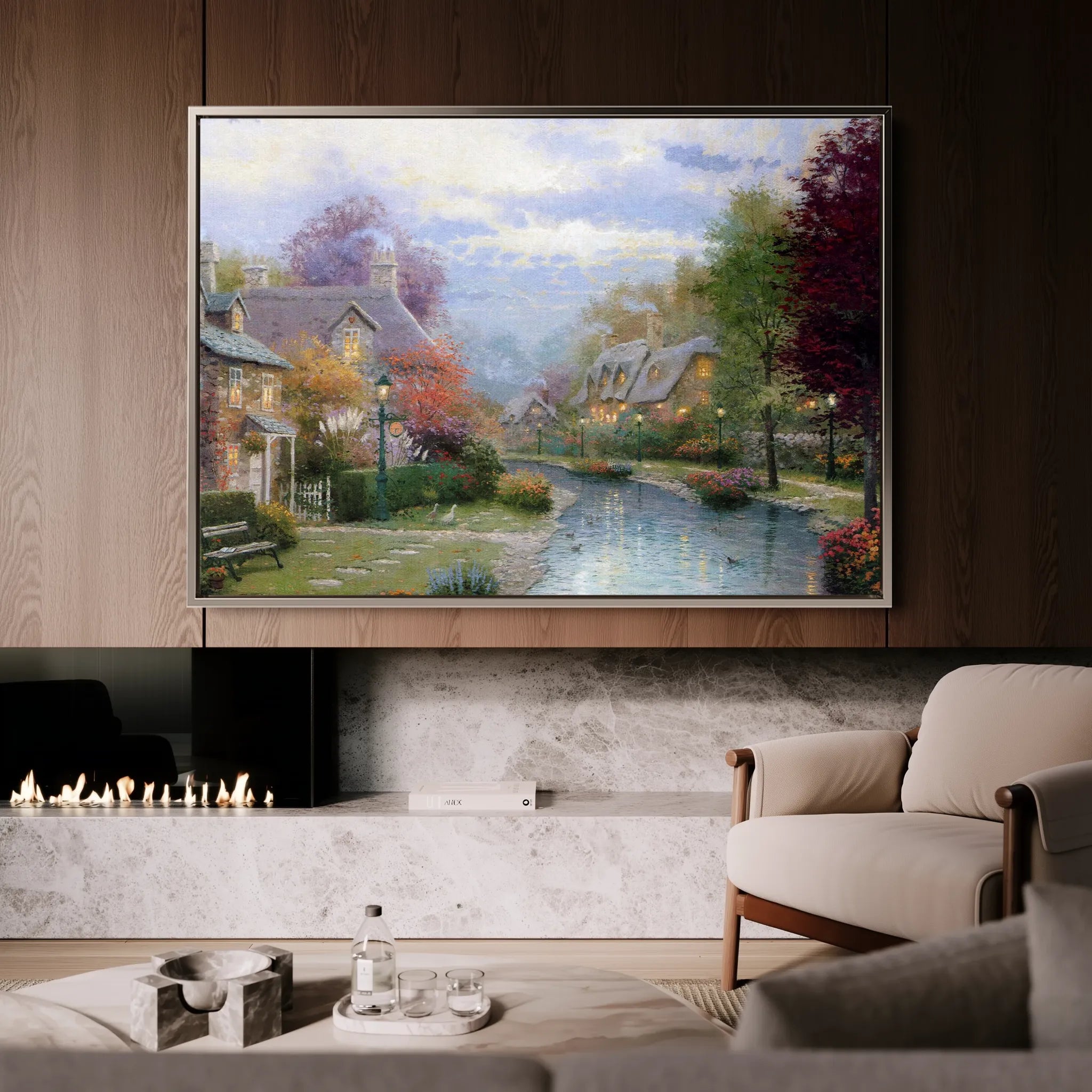 Landscape 079 Canvas Art 60 x 40 cm / Black