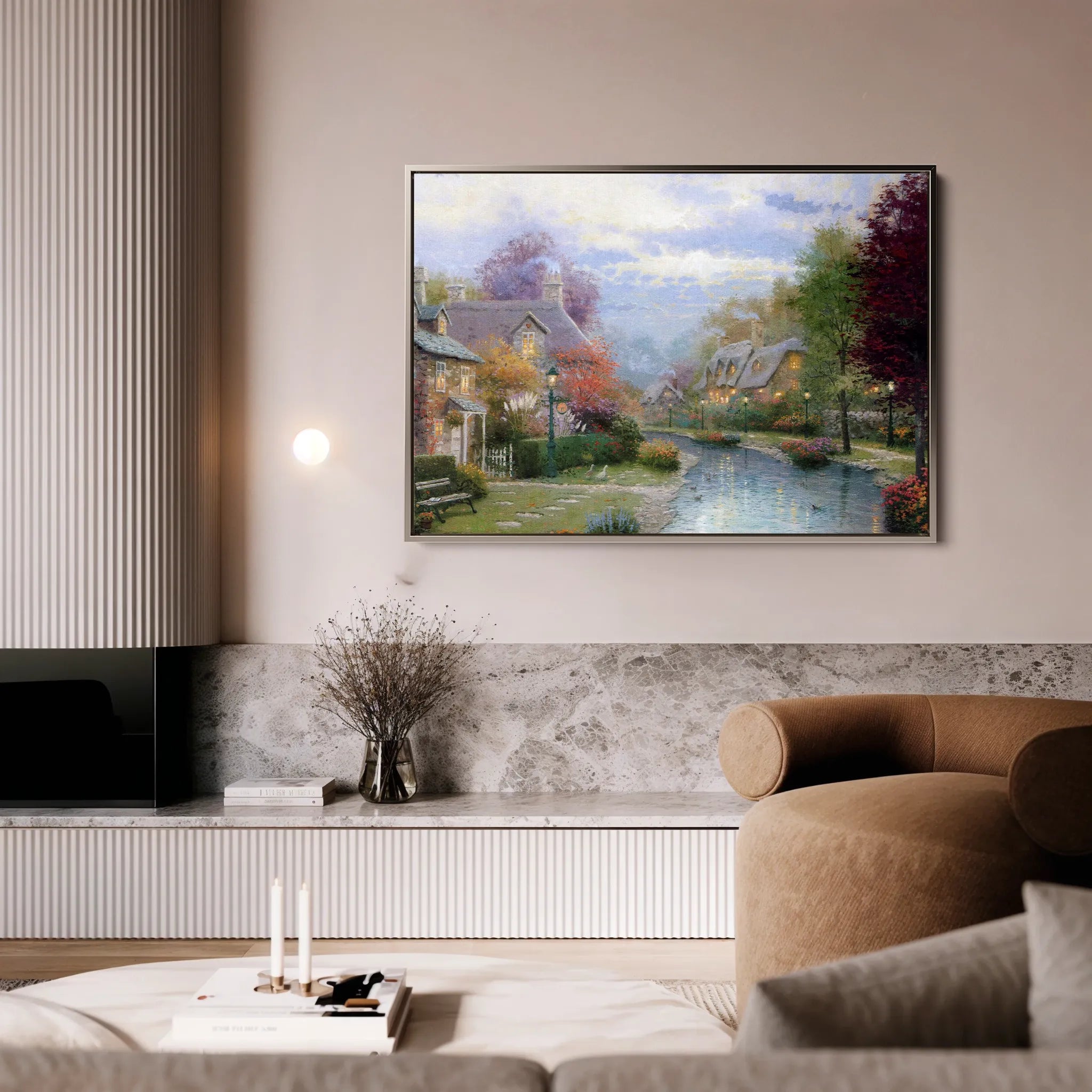 Landscape 079 Canvas Art 60 x 40 cm / Black
