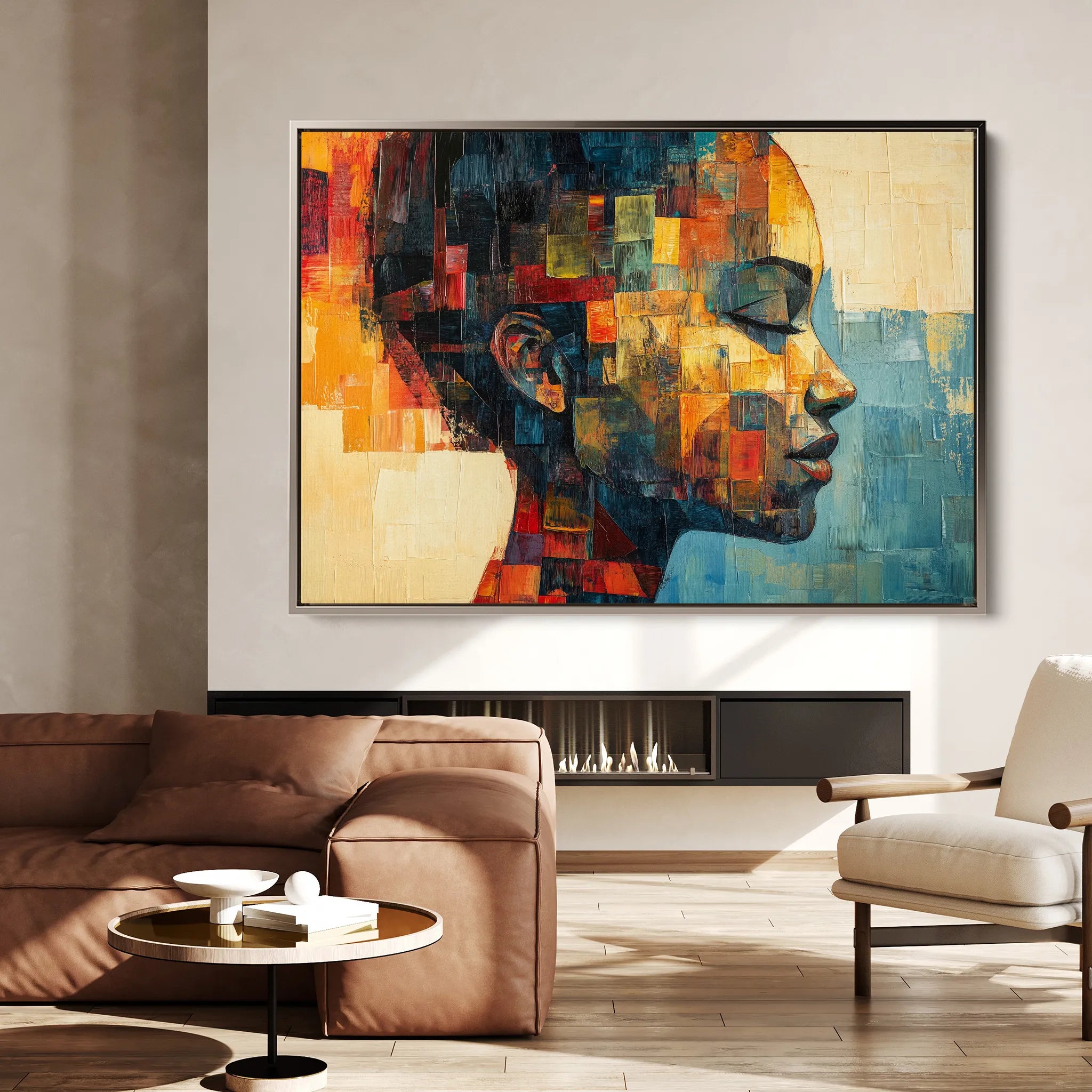 Portrait 079 Canvas Art 60 x 40 cm / Black