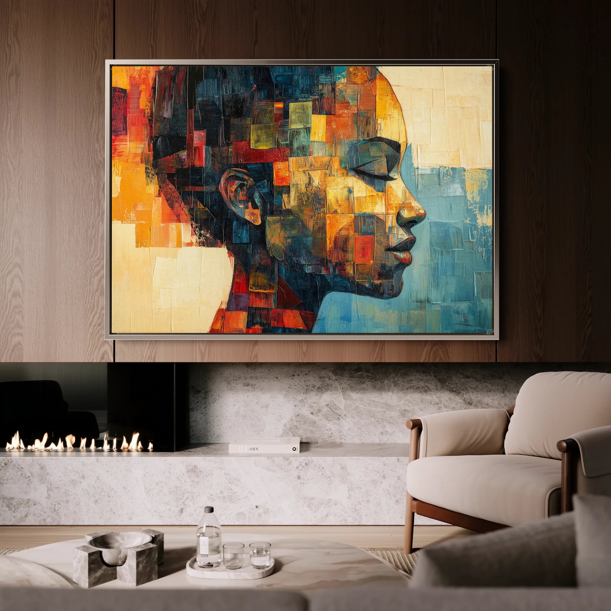 Portrait 079 Canvas Art 60 x 40 cm / Black
